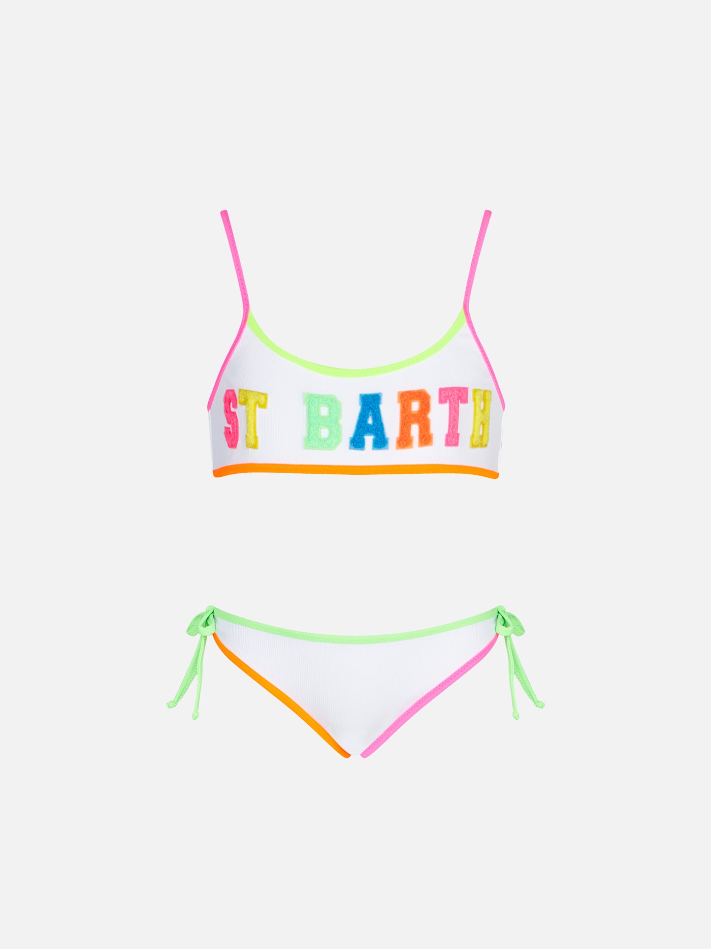 mc2-saint-barth-bikini-bimba-bralette-bianco-con-slip-laccetti image 1