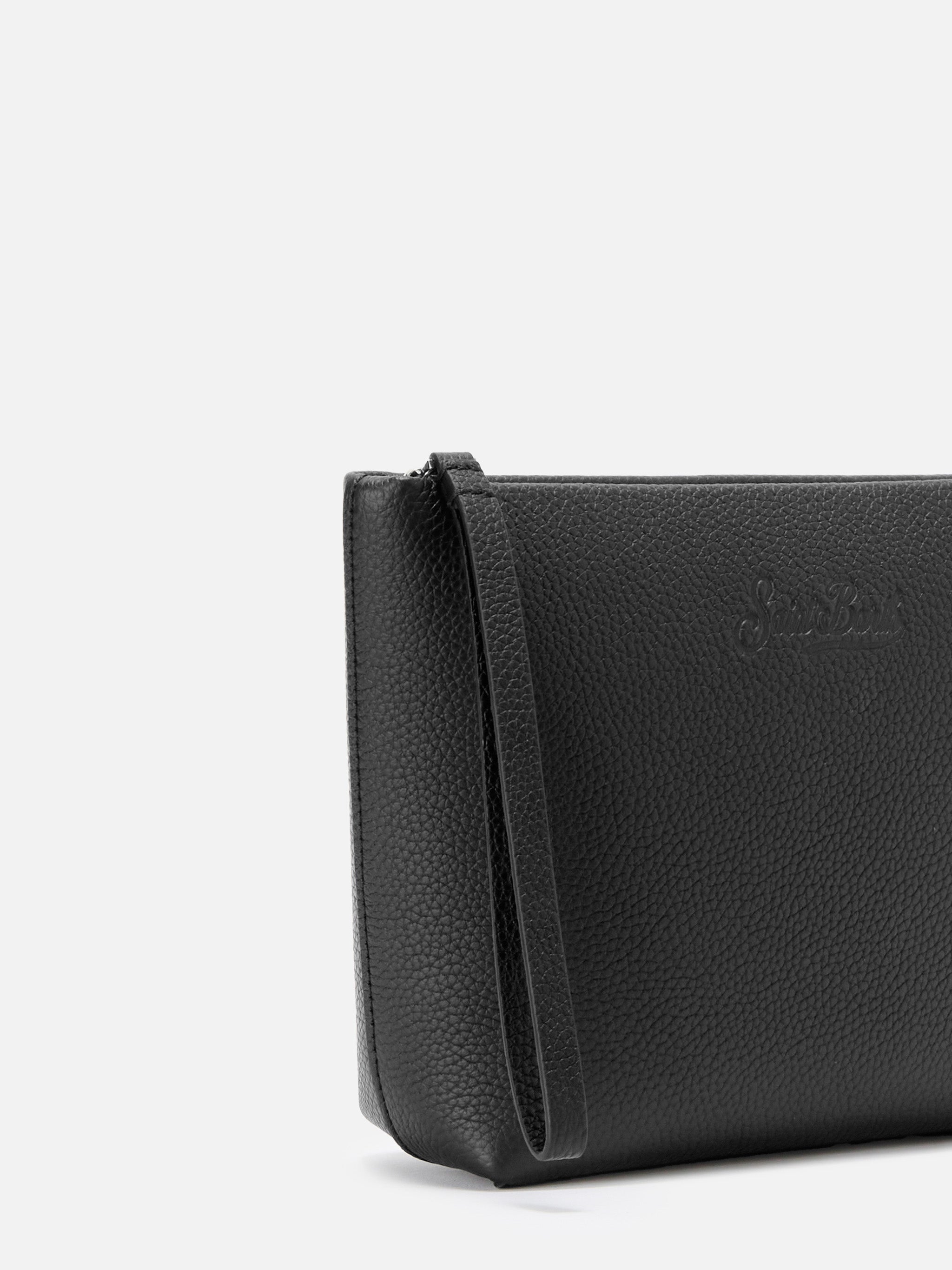 mc2-saint-barth-pochette-aline-pouch-in-pelle-nera-martellata-con-tasca-interna- image 3