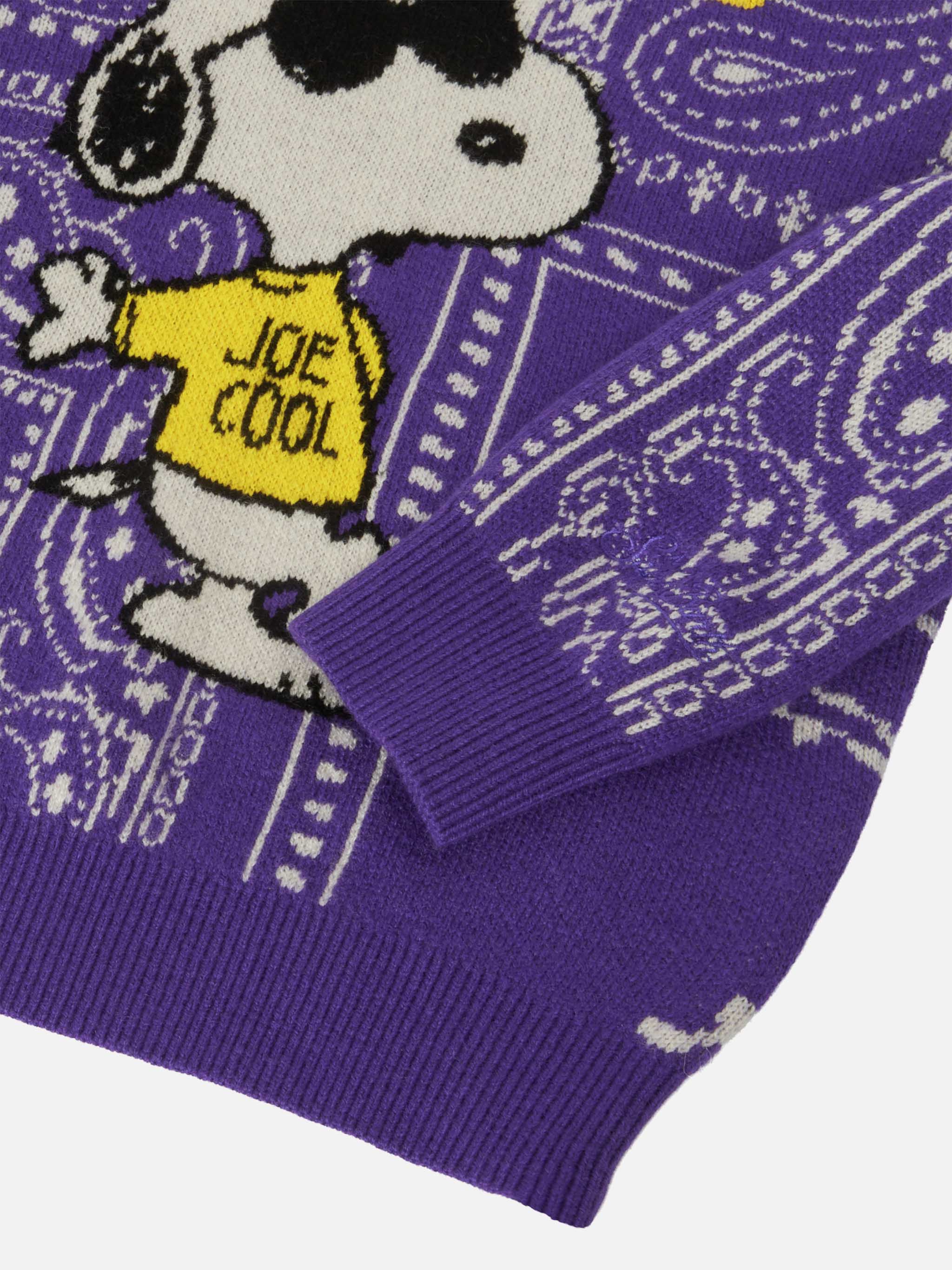 mc2-saint-barth-girocollo-bambina-snoopy-peanuts-jacquard-bandana-viola-special- image 4