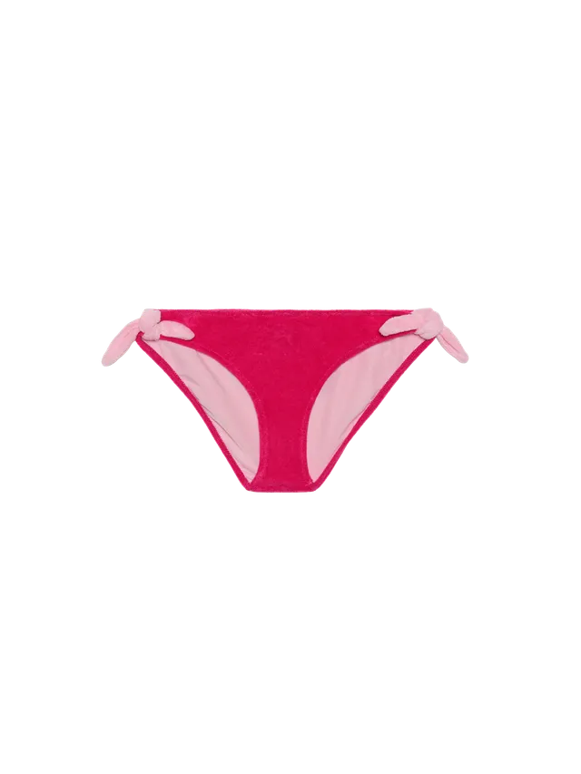 mc2-saint-barth-slip-bagno-bambina-fucsia-con-ricamo-princess image 1