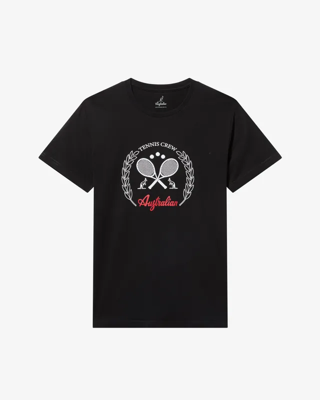 australian-tennis-crew-t-shirt-in-cotone-nera-regular image 1