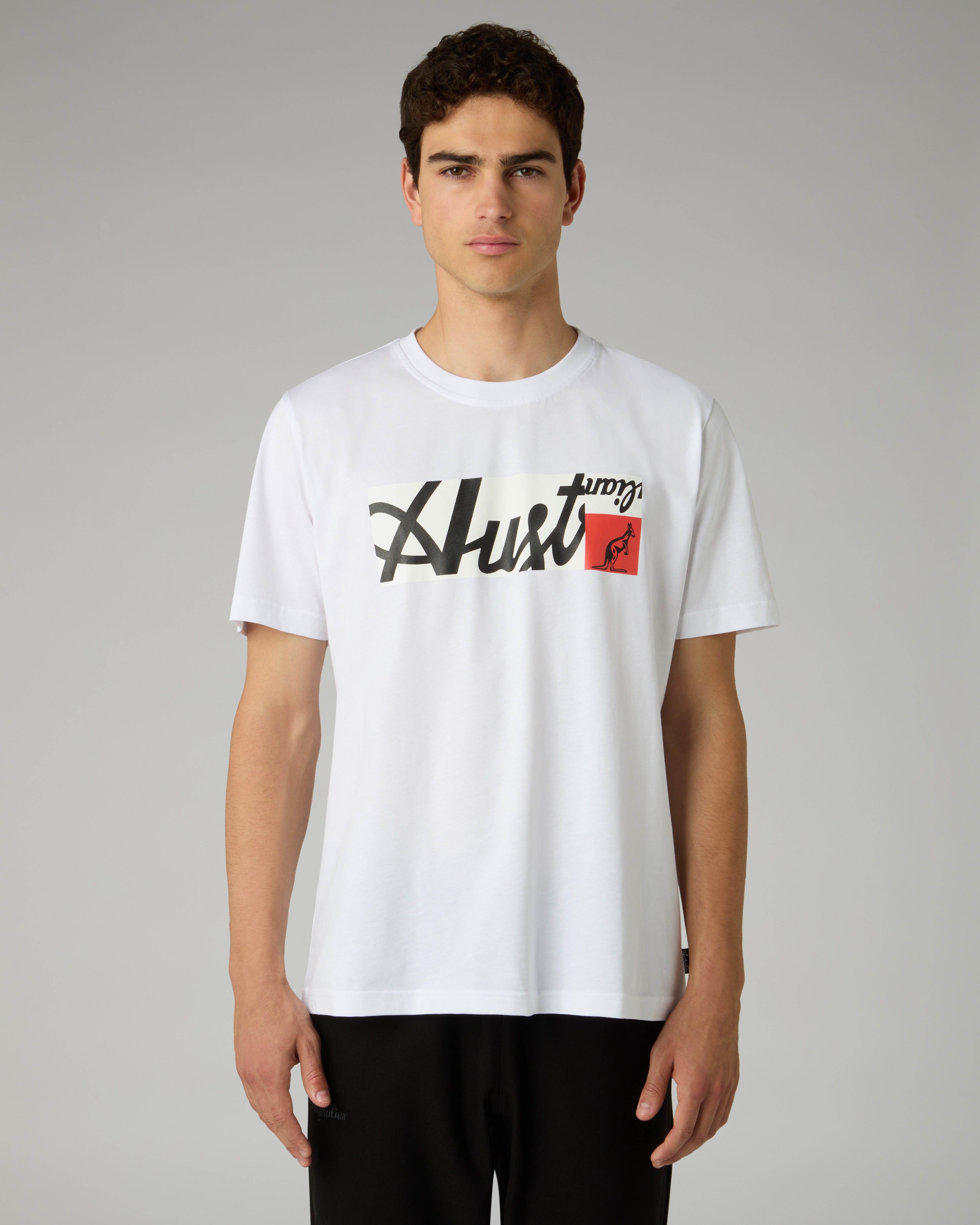 australian-broken-logo-t-shirt-league-maglietta-cotone-bianco image 1