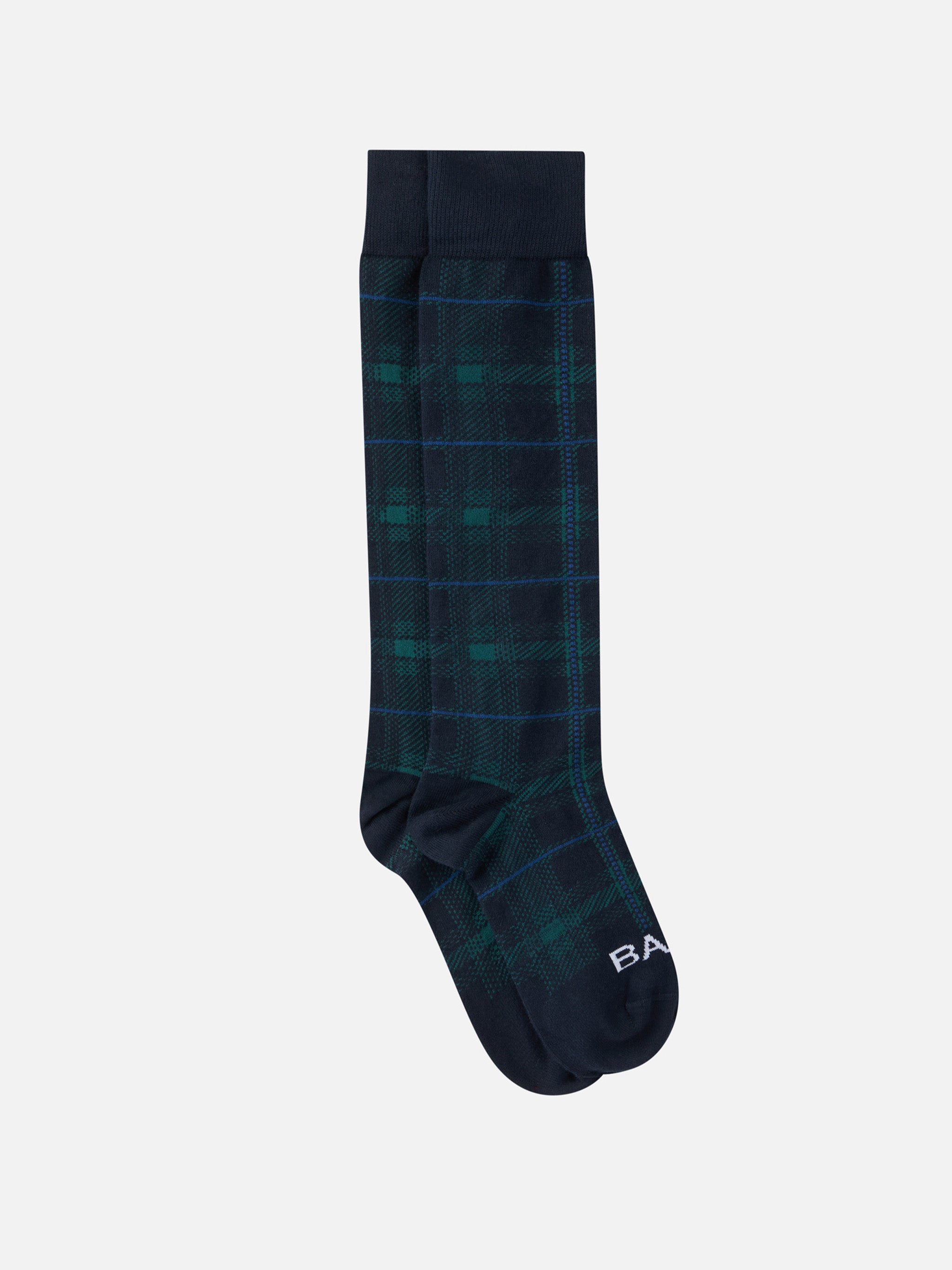 mc2-saint-barth-sox0001-calze-lunghe-cotone-tartan-verde-e-blu image 1