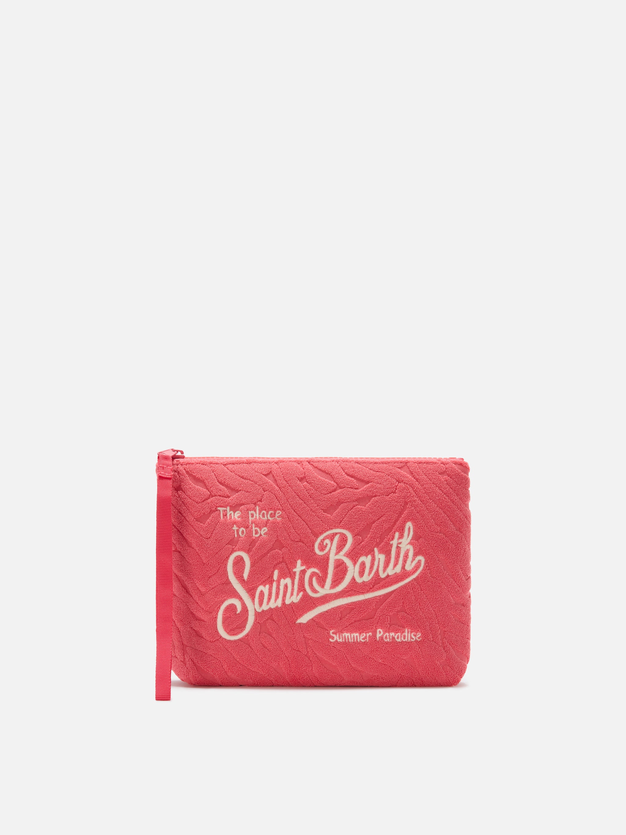 mc2-saint-barth-aline-pochette-rosso-corallo-spugna-zebrata image 1