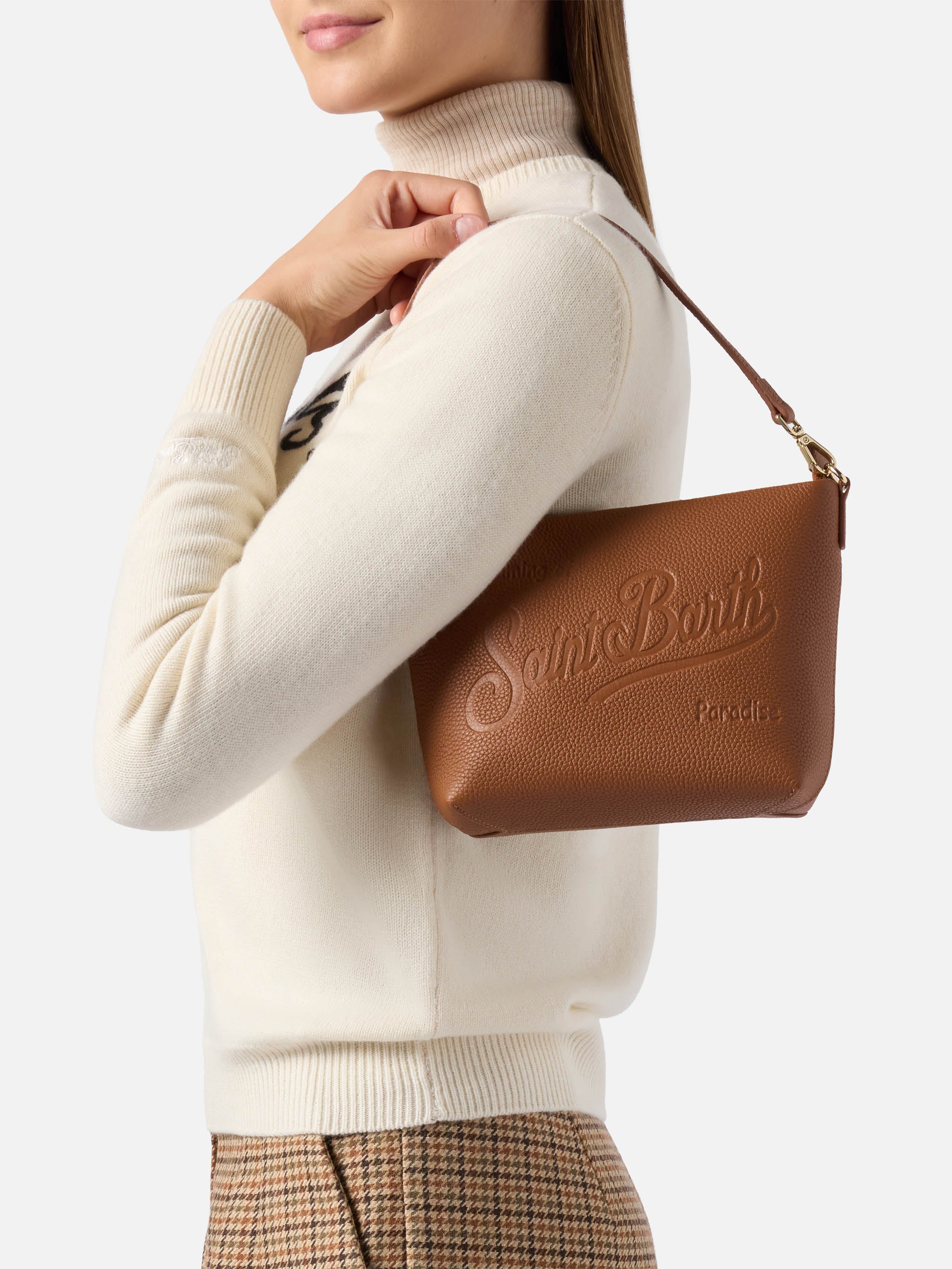 mc2-saint-barth-borsa-aline-bag-a-spalla-in-pelle-martellata-cuoio image 2