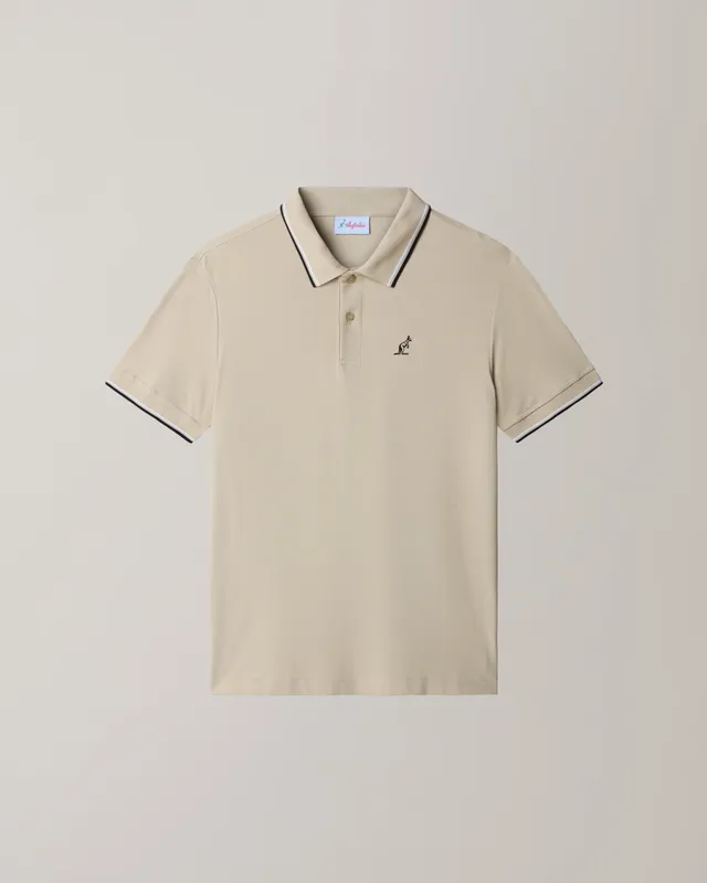 australian-2-stripes-polo-sabbia-polo-tecnica-regular-fit image 1