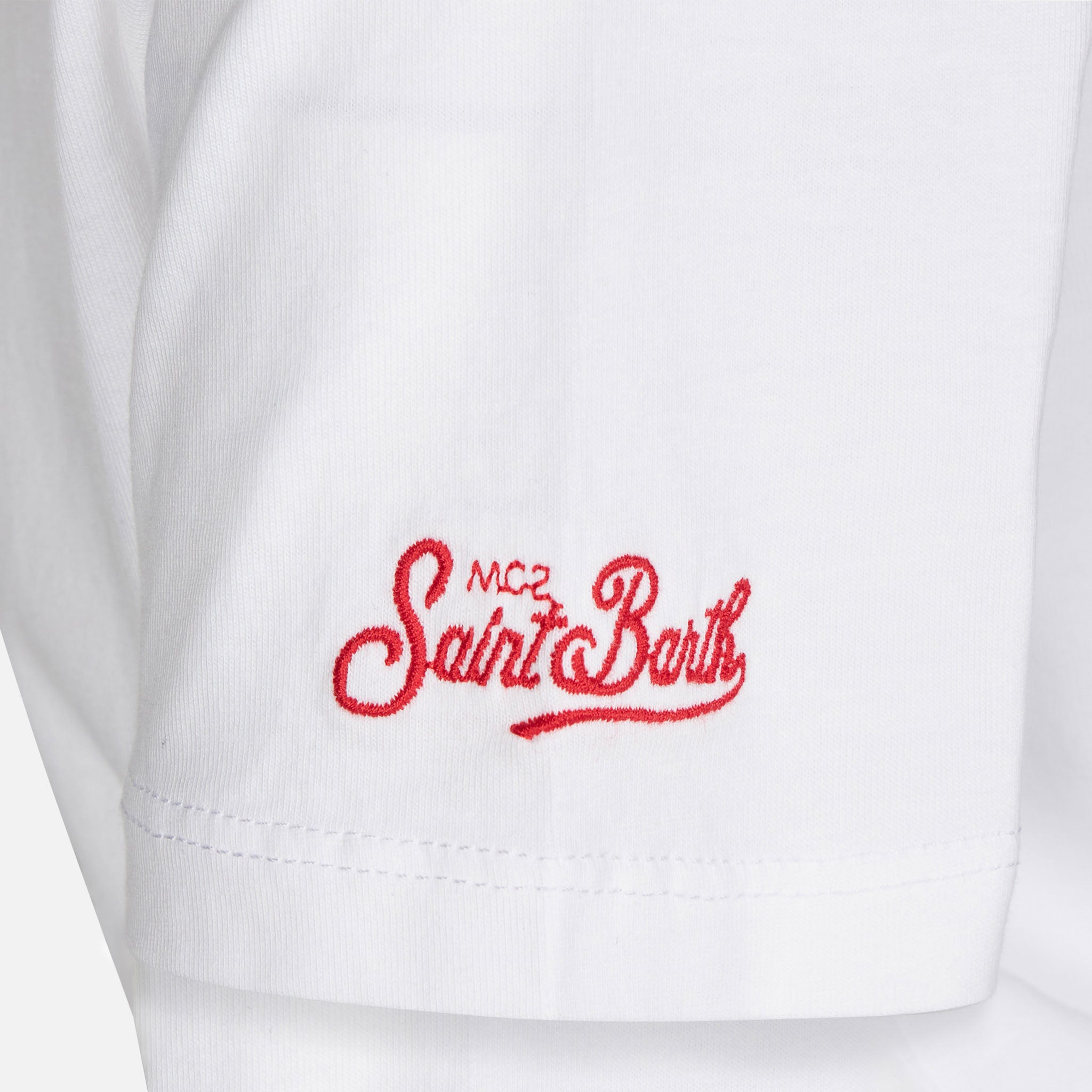 mc2-saint-barth-devil-bart-t-shirt-bambino-in-cotone-bianca-the-simpson-special- image 2