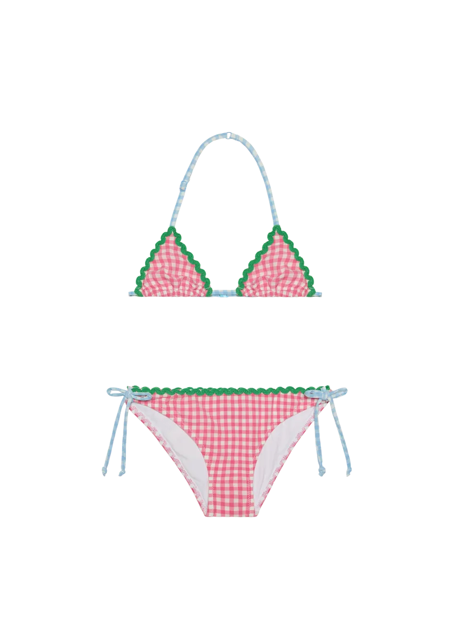 bikini-da-bambina-mc2-saint-barth-con-bordo-a-onde-verdi image 1