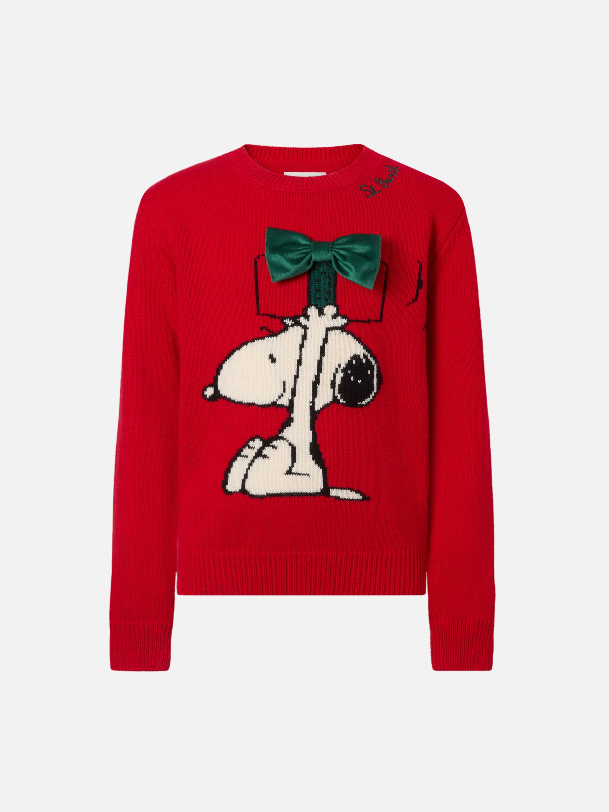mc2-saint-barth-maglione-girocollo-princess-bambina-in-misto-cashmere-con-jacqua image 1