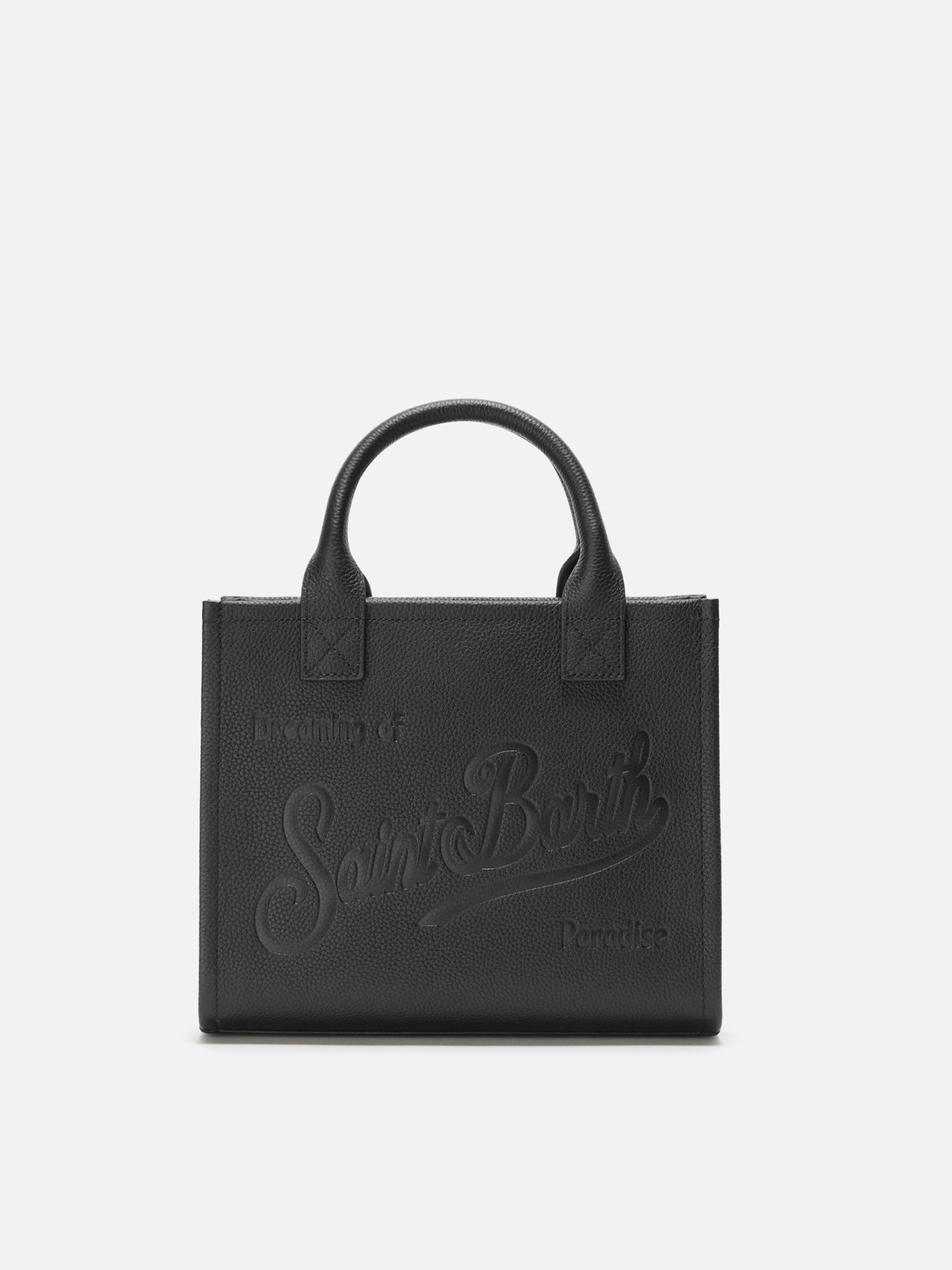 mc2-saint-barth-borsa-vanity-bag-midi-pelle-martellata-nera-25-5x20x12-cm image 1