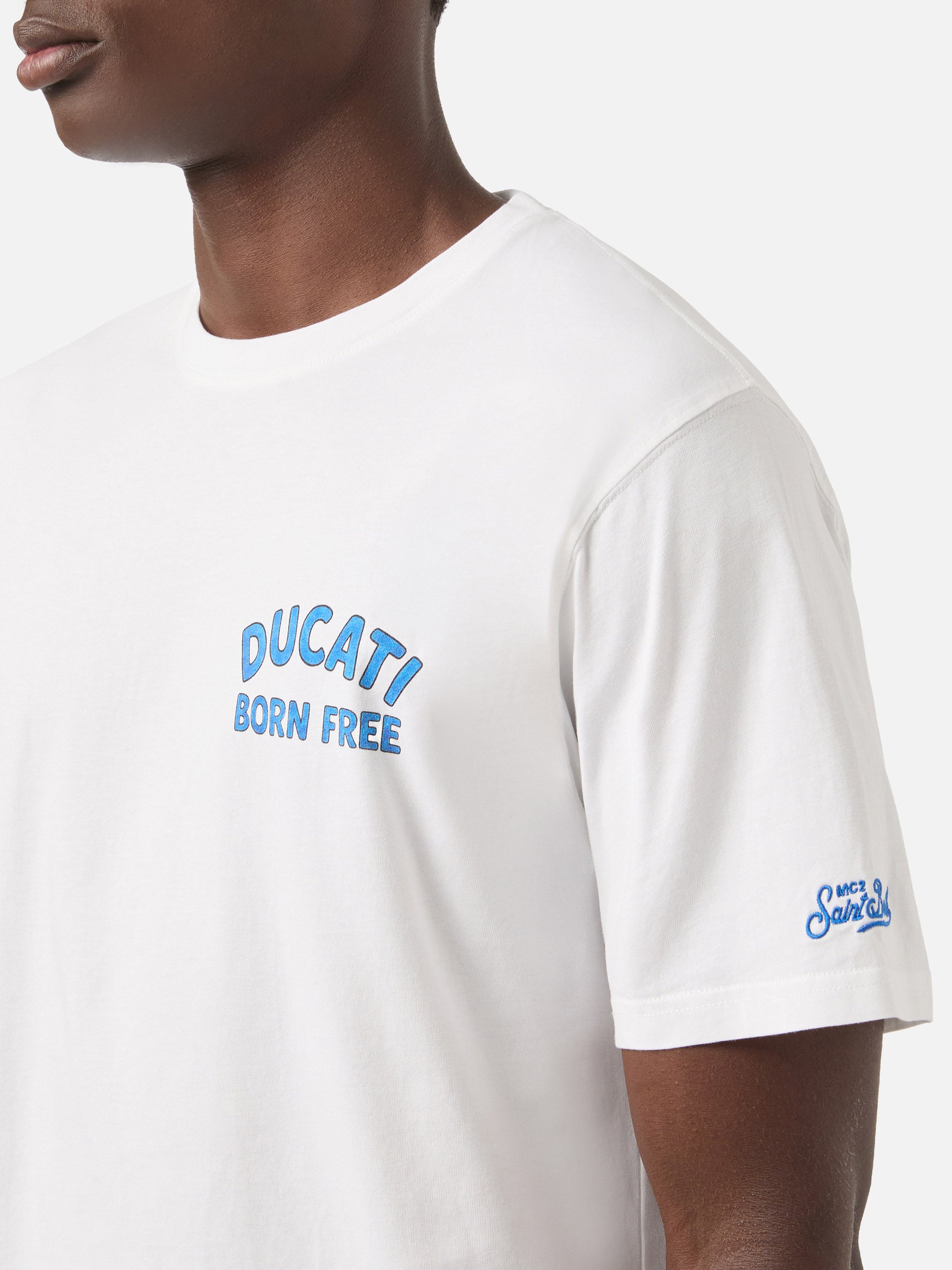 mc2-saint-barth-t-shirt-portland-bianca-con-stampa-ducati-born-free-edizione-spe image 3