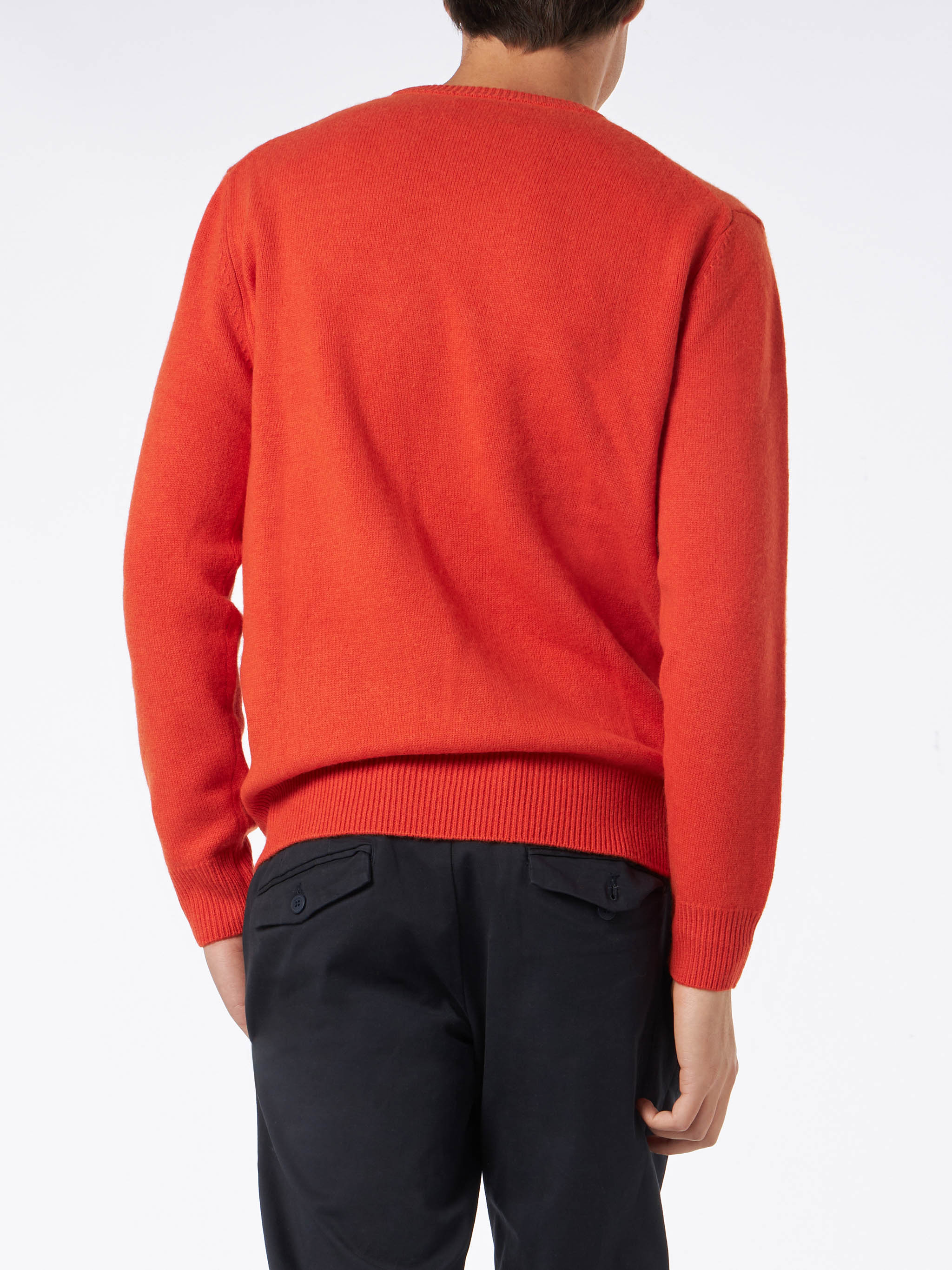 mc2-saint-barth-heron-maglia-uomo-arancione-ricamo-st-barth image 3