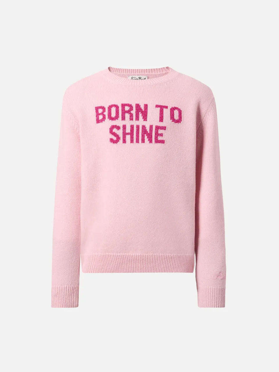 mc2-saint-barth-princess-girocollo-in-misto-cashmere-born-to-shine-rosa image 1