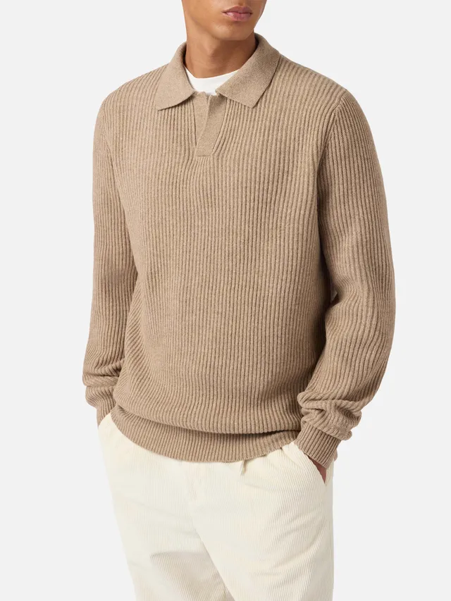mc2-saint-barth-polo-downing-maglia-uomo-kaki-100-lana image 1