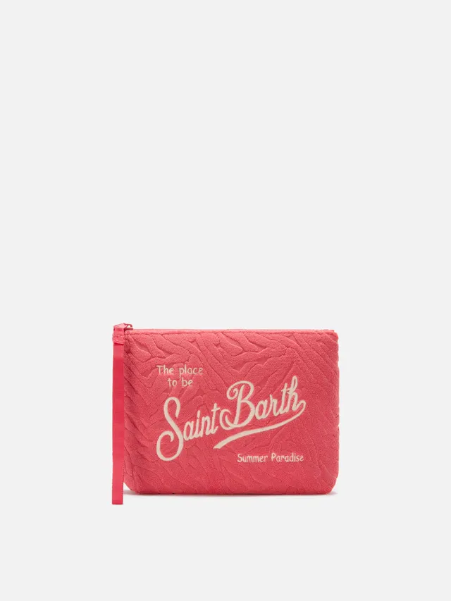 mc2-saint-barth-aline-pochette-rosso-corallo-spugna-zebrata image 1