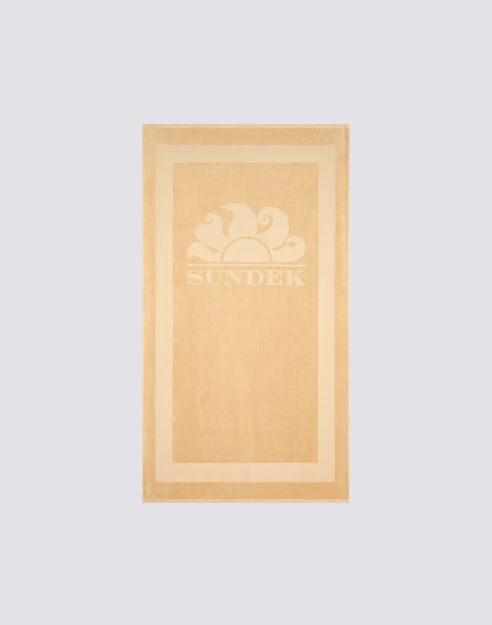 sundek-am372atc1000-telo-mare-in-spugna-jacquard-con-logo-e-cornice-emboss image 1