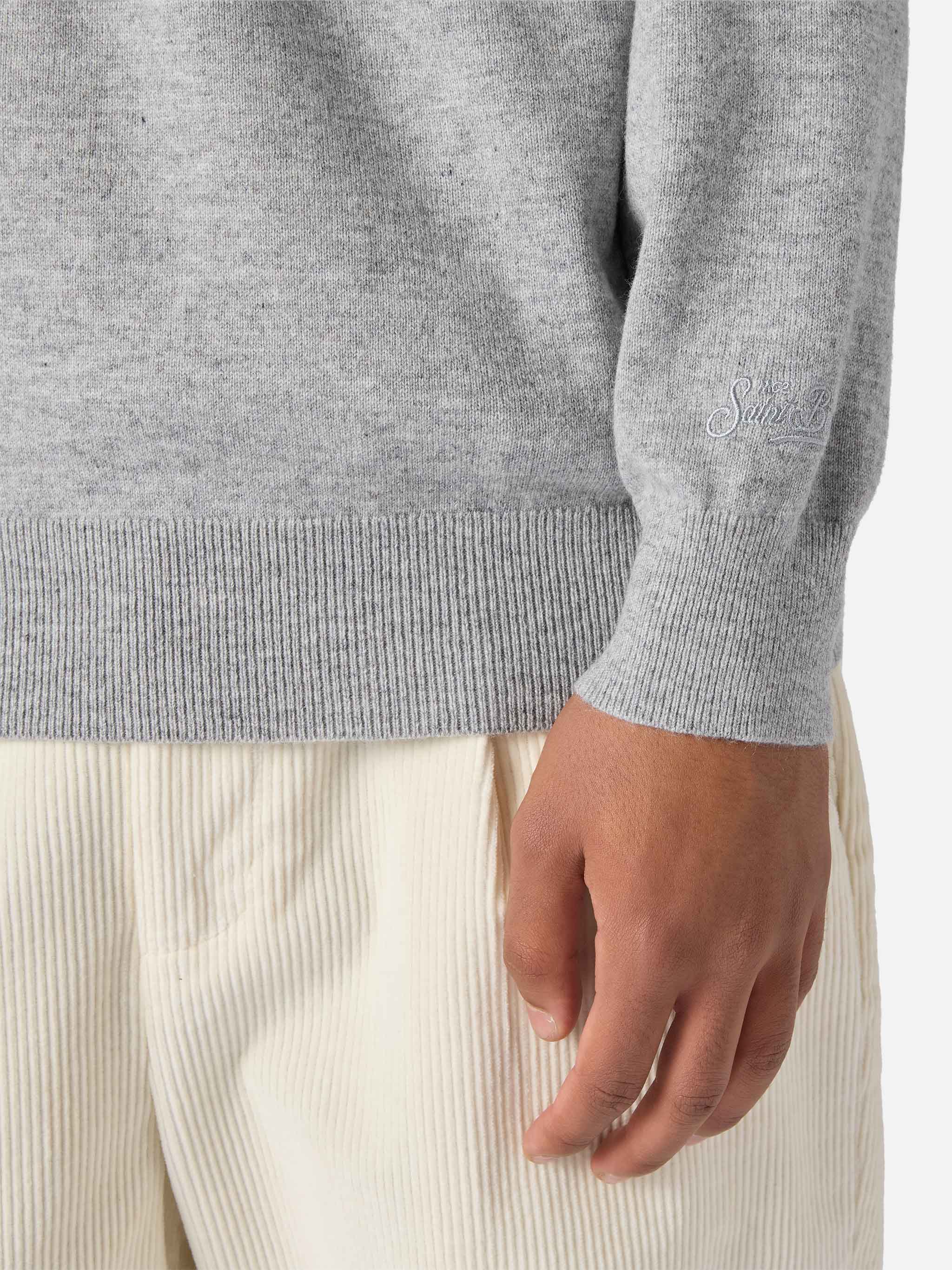 mc2-saint-barth-heron-light-maglione-uomo-grigio-chiaro-cashmere-vado-a-ruba image 3