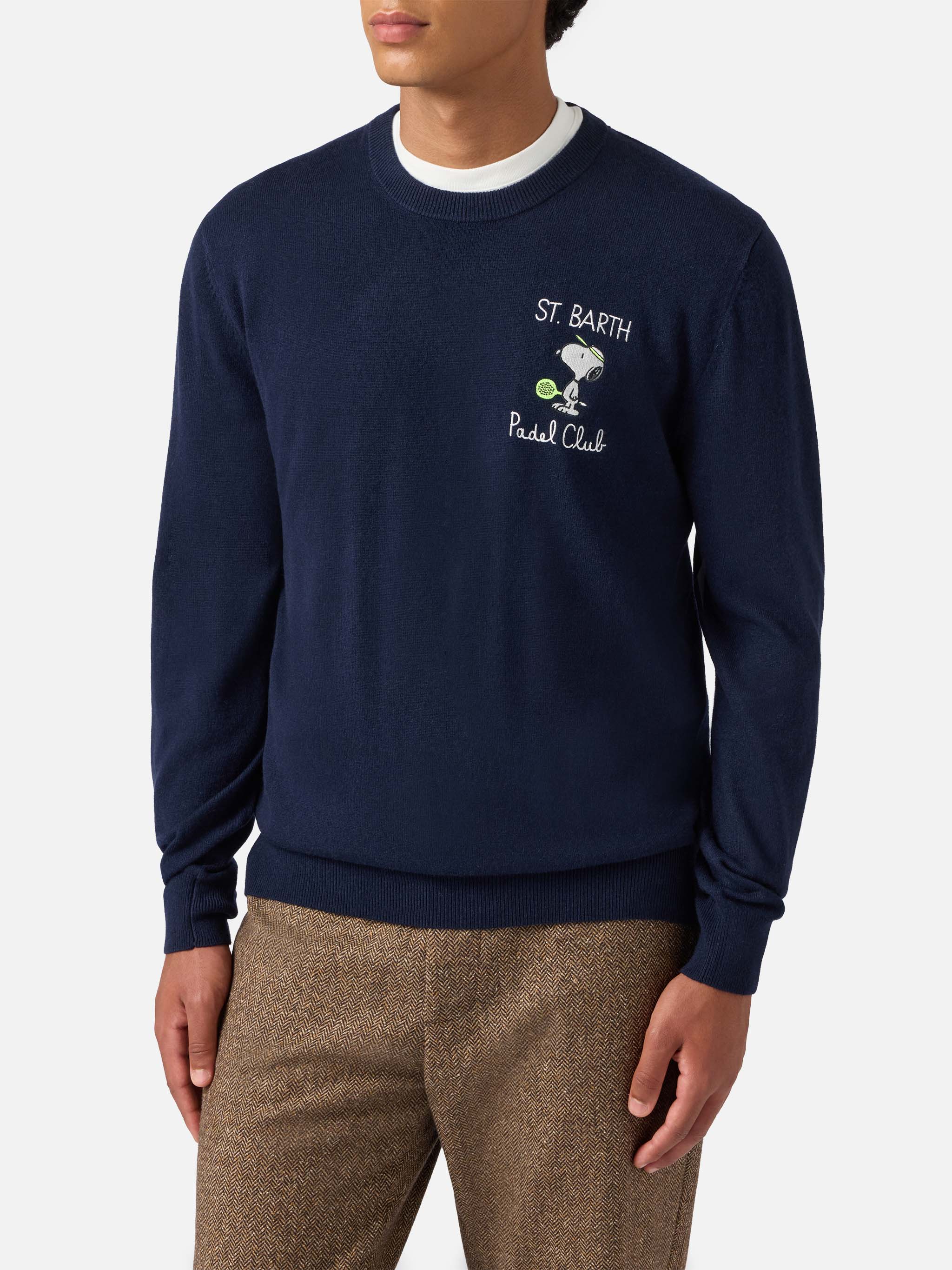 mc2-saint-barth-maglione-heron-light-snoopy-padel-club-peanuts-grigio-uomo image 2