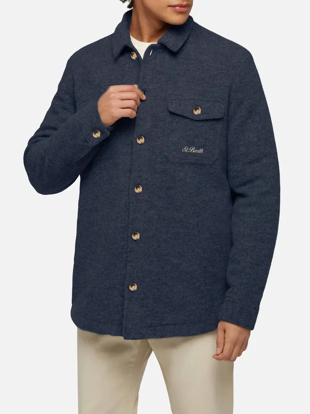 mc2-saint-barth-landeck-camicia-over-uomo-blu-navy-misto-lana image 1