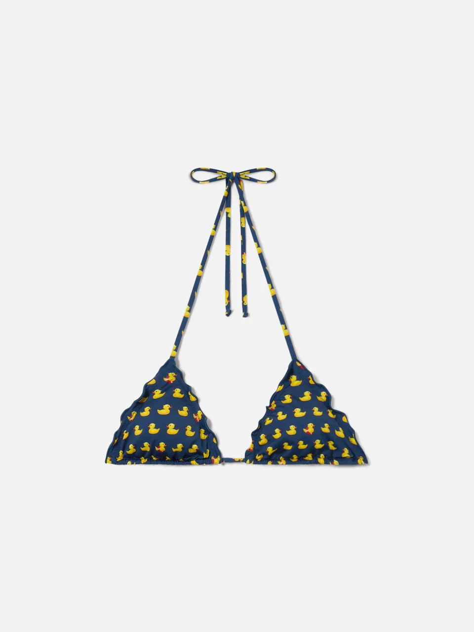 mc2-saint-barth-top-bikini-donna-sagittarius-triangolo-blu-stampa-paperelle image 1