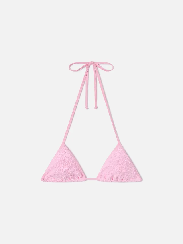 mc2-saint-barth-leah-string-top-bikini-triangolo-donna-rosa-profili-bianchi image 1