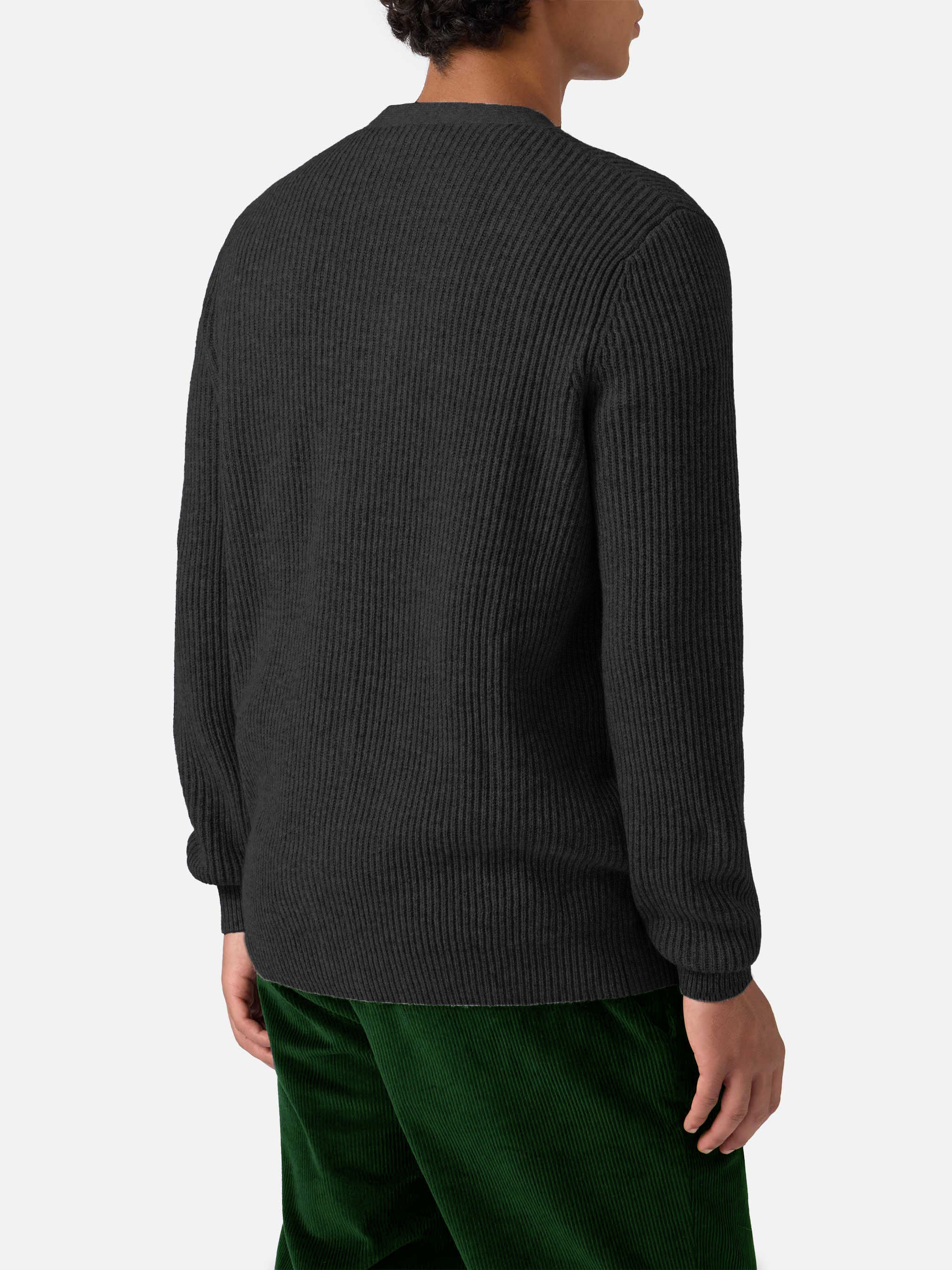 mc2-saint-barth-herrison-cardigan-uomo-nero-a-coste-inglesi-in-100-lana image 2