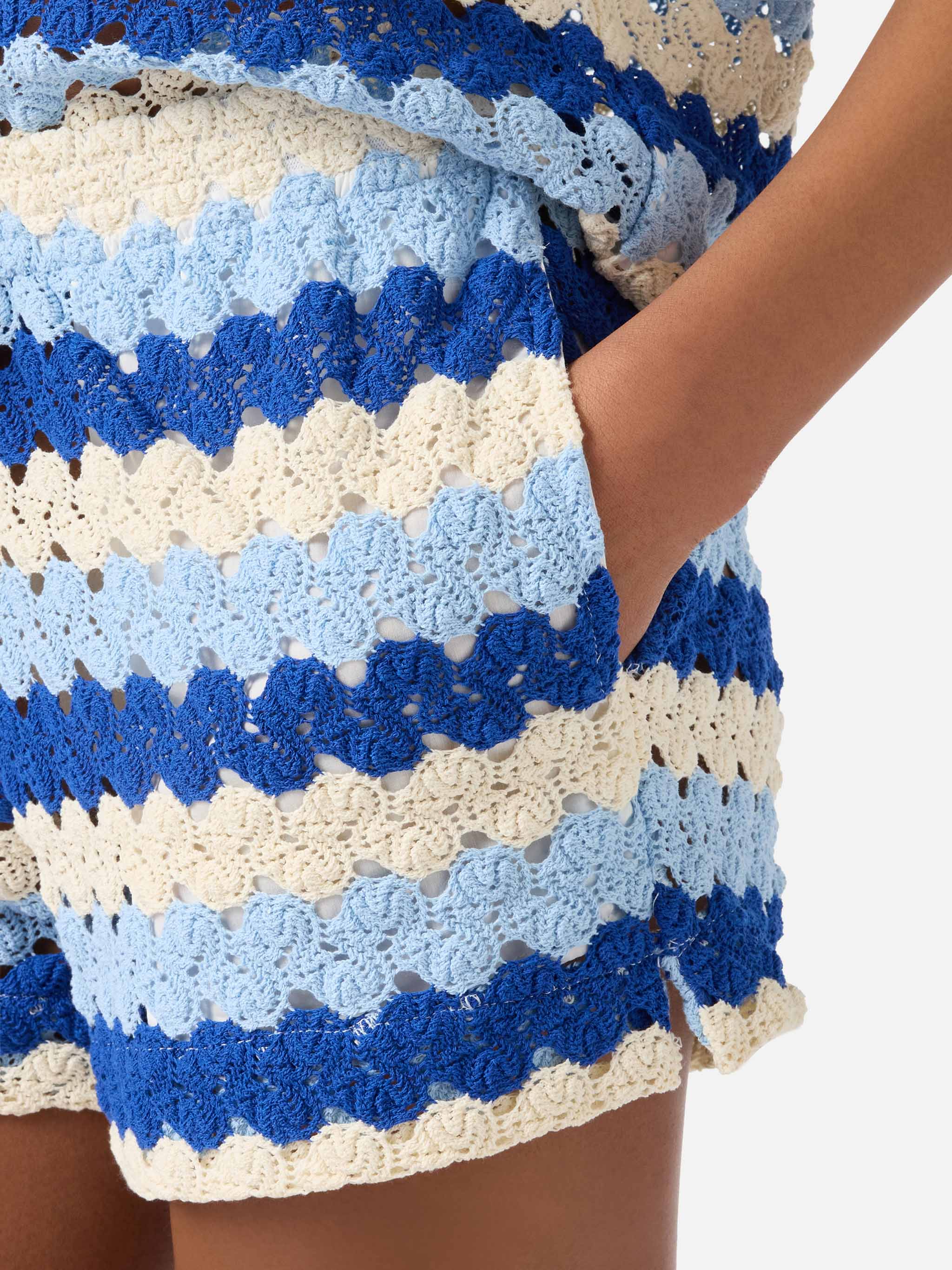 mc2-saint-barth-shorts-meave-donna-shorts-in-crochet-a-righe-blu image 4