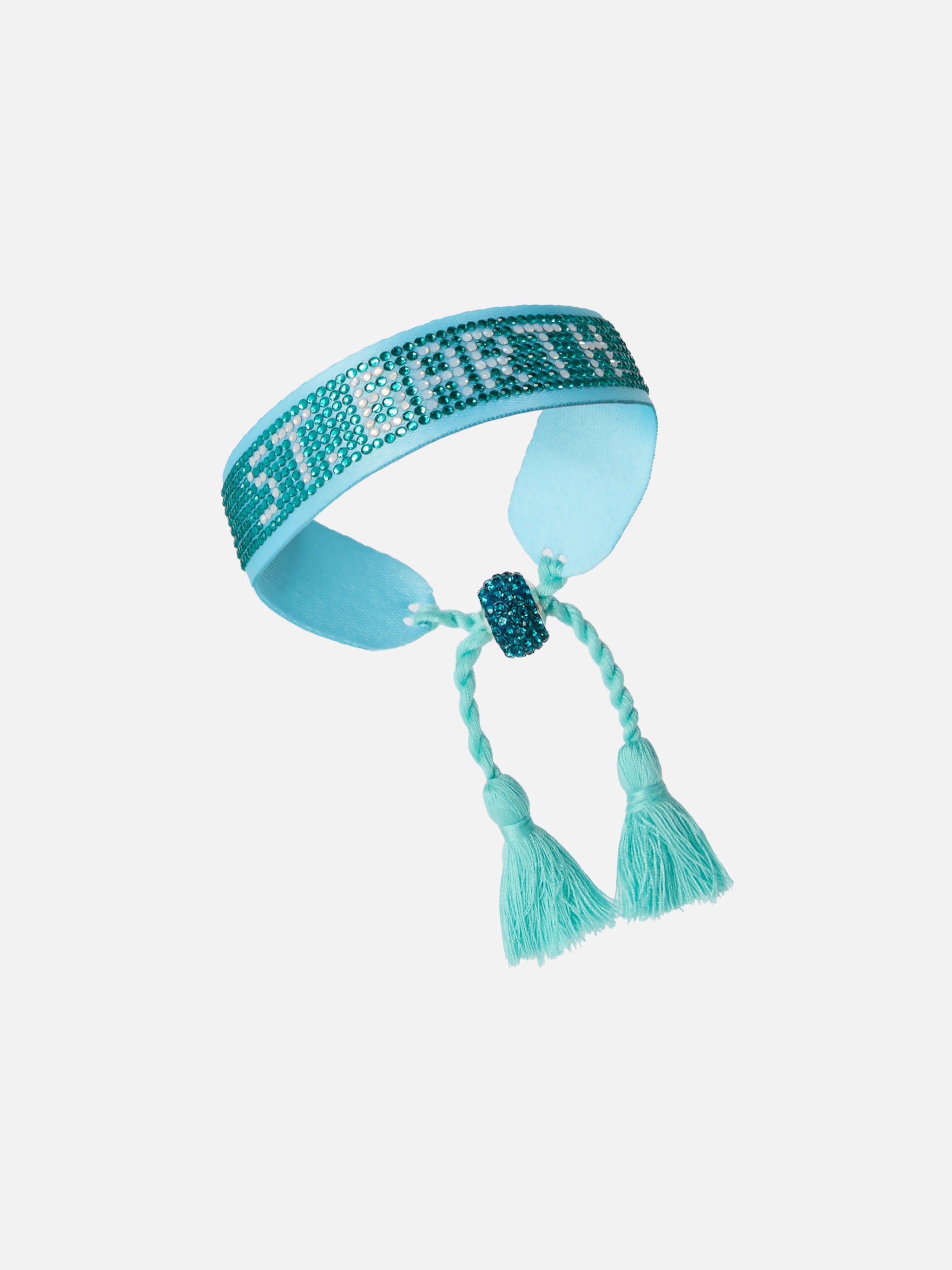 mc2-saint-barth-bracciale-tessuto-azzurro-lettering-st-barth-perline image 2