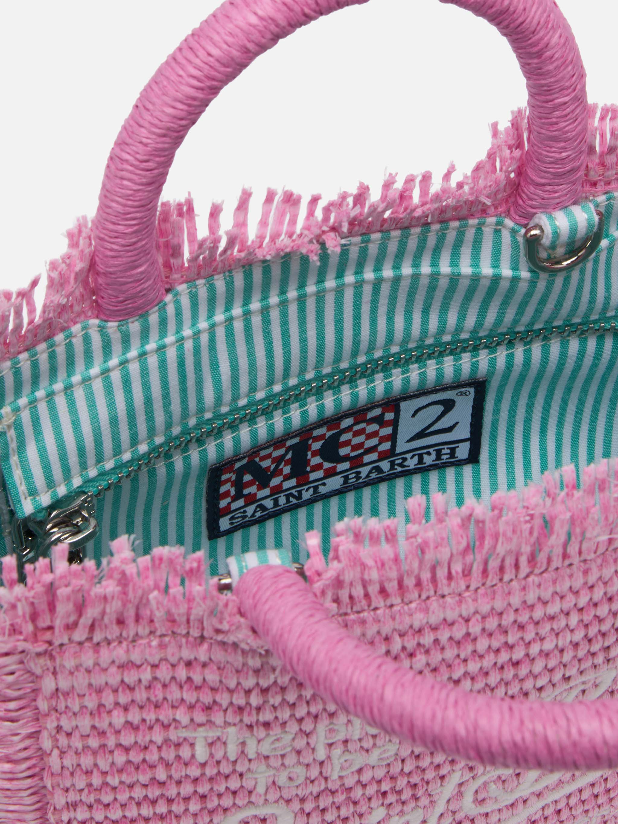 mc2-saint-barth-mini-vanity-borsa-paglia-rosa image 4