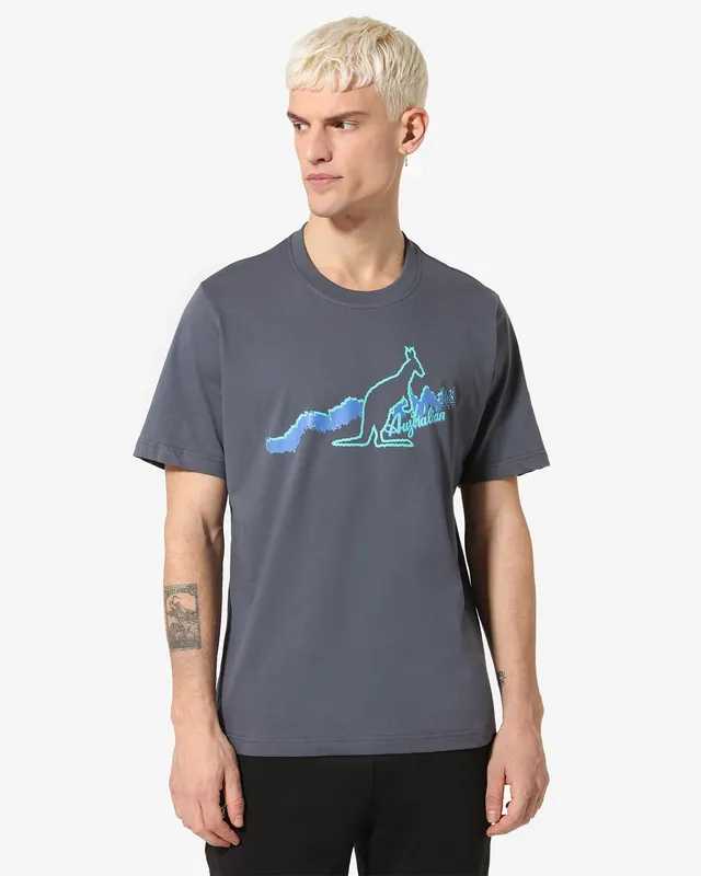 australian-road-t-shirt-archive-t-shirt-cotone-grigio-titanio-made-in-italy image 1