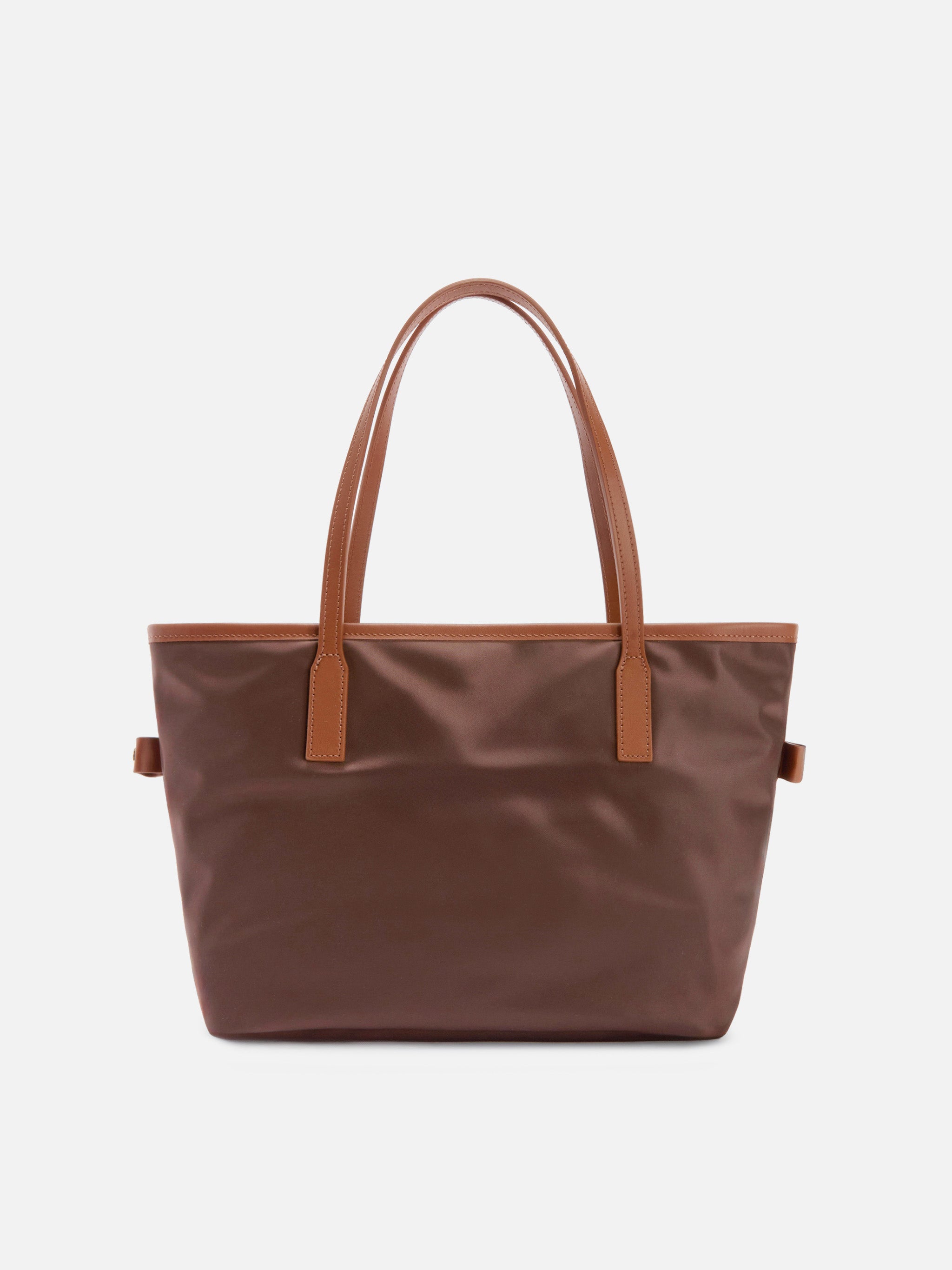 mc2-saint-barth-city-medium-borsa-in-nylon-marrone-con-logo-ricamato image 4