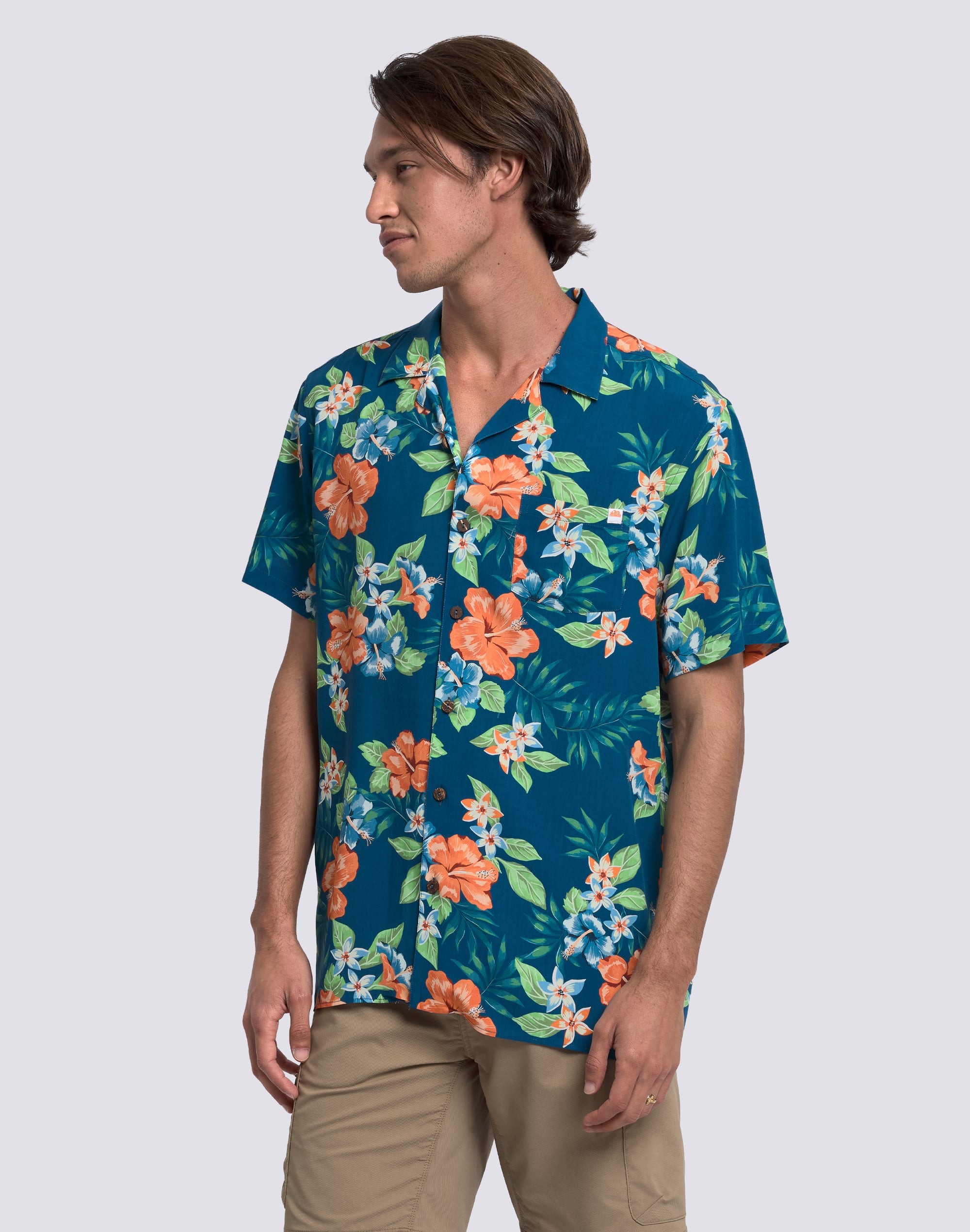 sundek-camicia-uomo-bowling-maniche-corte-viscosa-popeline-goldenwave image 4