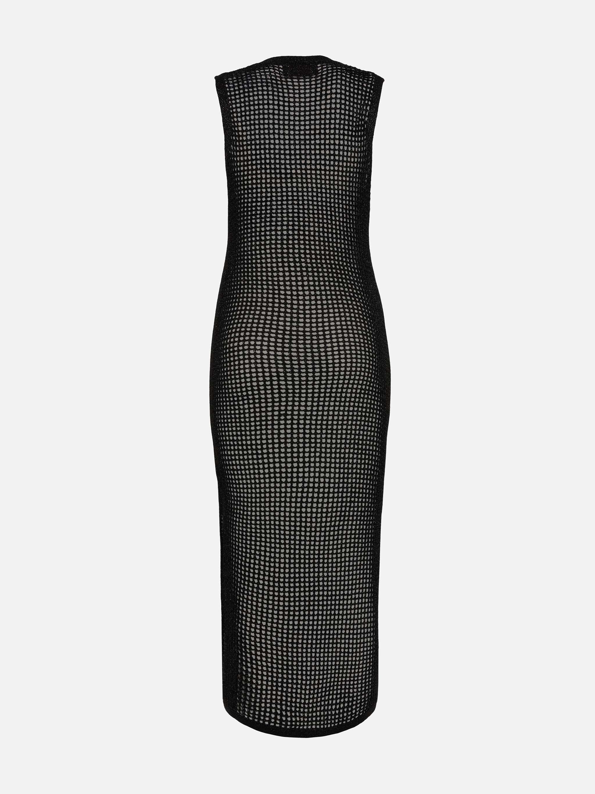 mc2-saint-barth-abito-lungo-eileen-in-rete-crochet-lurex-nero image 5