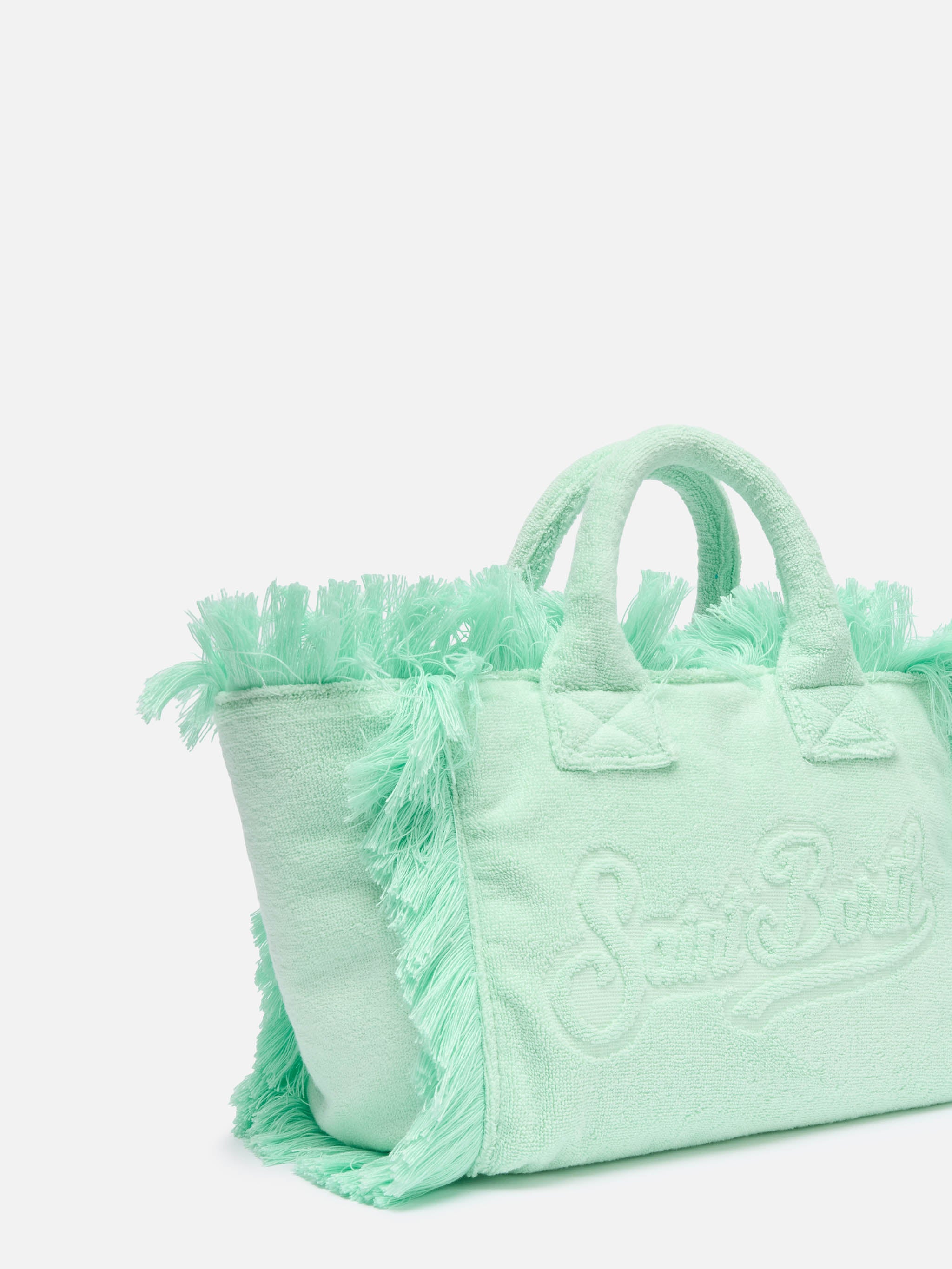 borsa-mc2-saint-barth-colette-in-spugna-verde-menta-con-rilievo image 3