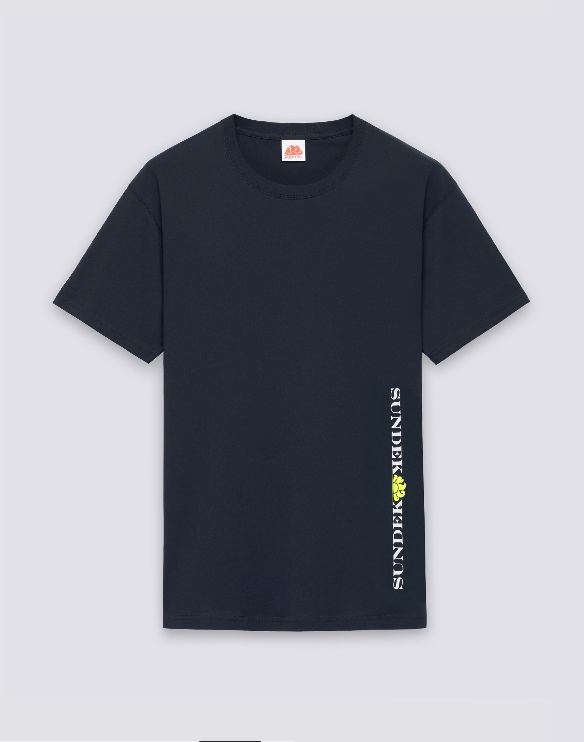 sundek-m244tej7800-t-shirt-uomo-girocollo-con-stampa-logo-verticale image 1