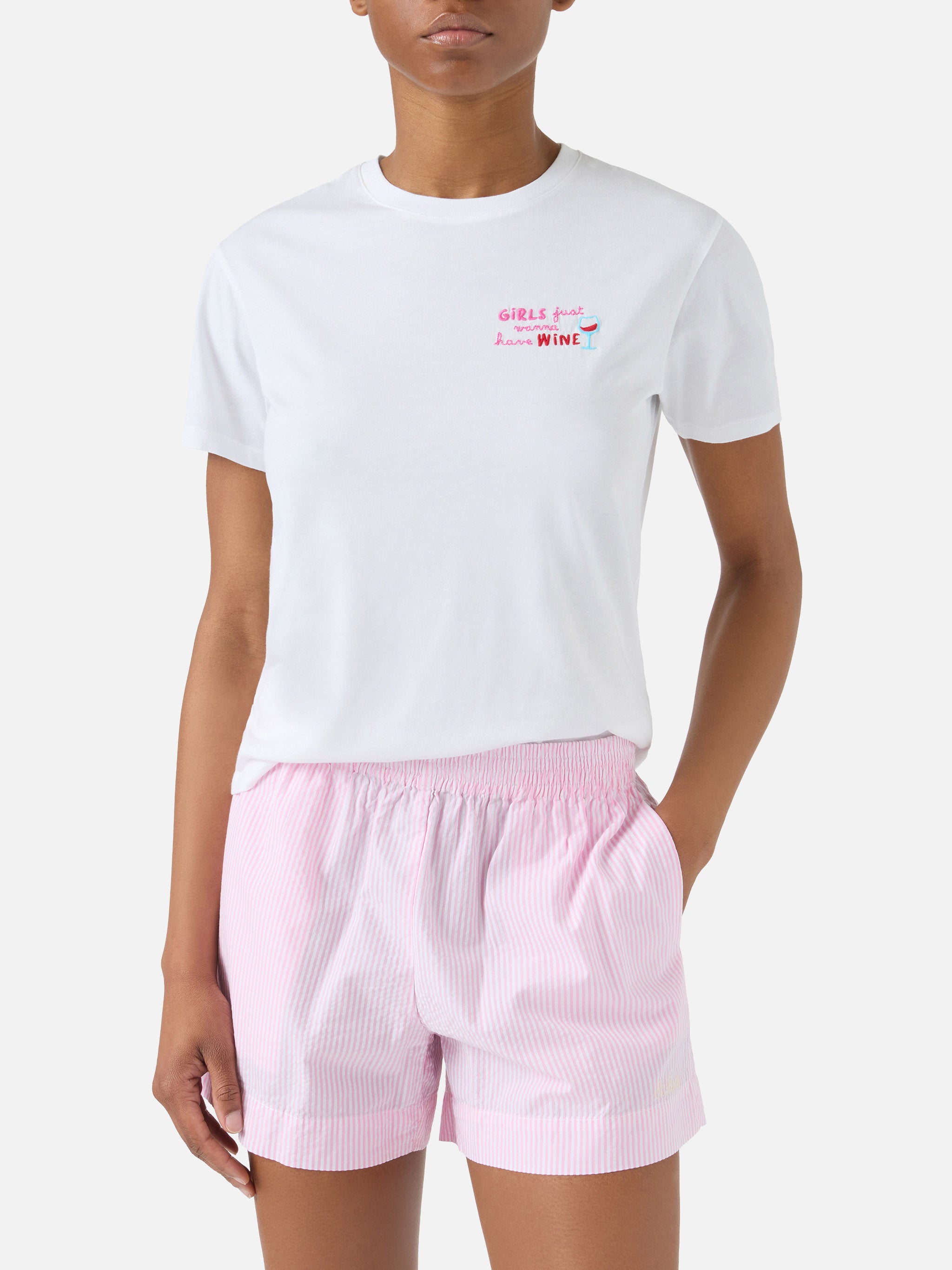 mc2-saint-barth-emilie-t-shirt-donna-bianca-girls-just-wanna-have-wine image 2