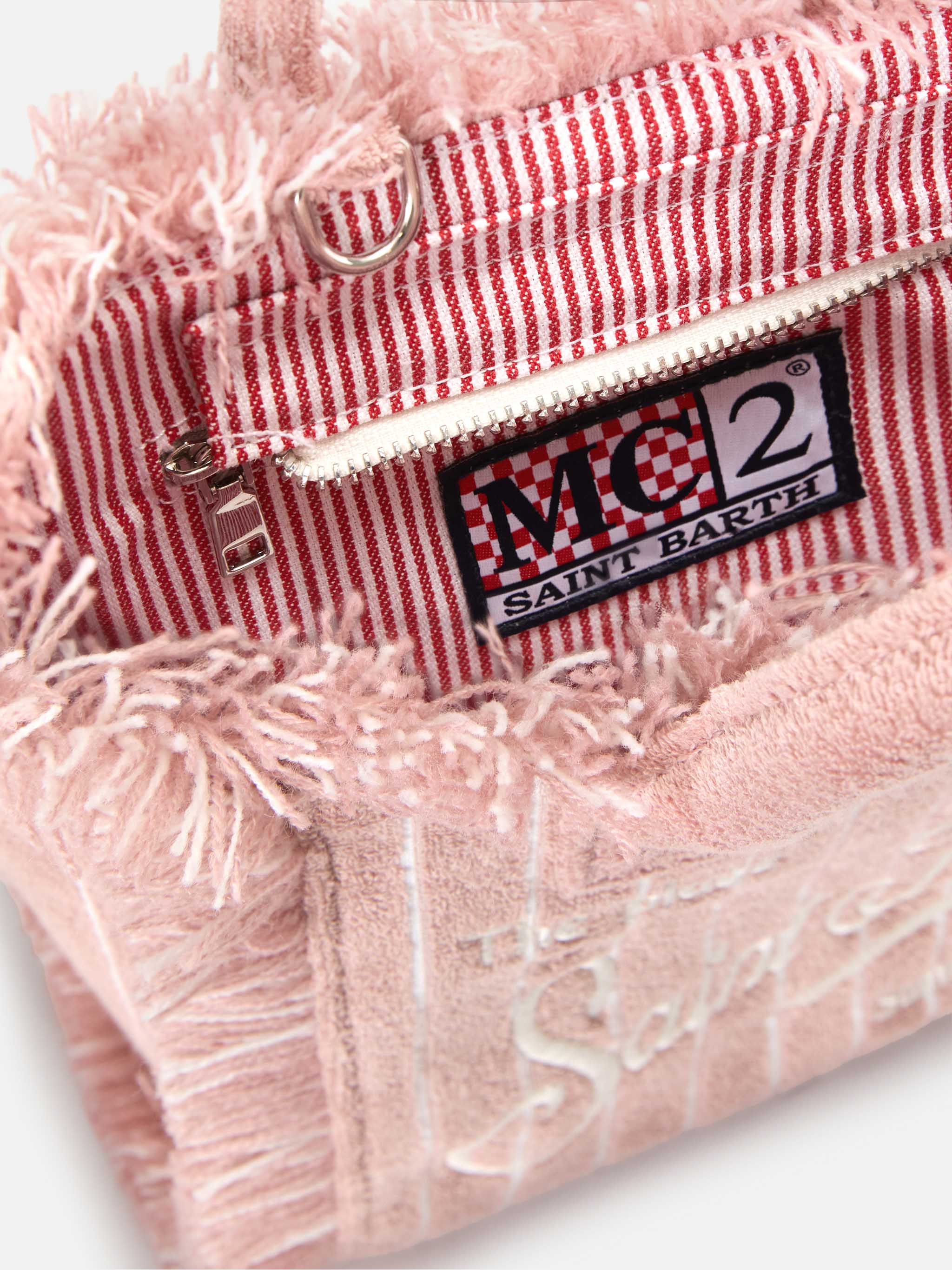 mc2-saint-barth-vanity-mini-borsa-donna-spugna-righe-rosa image 5