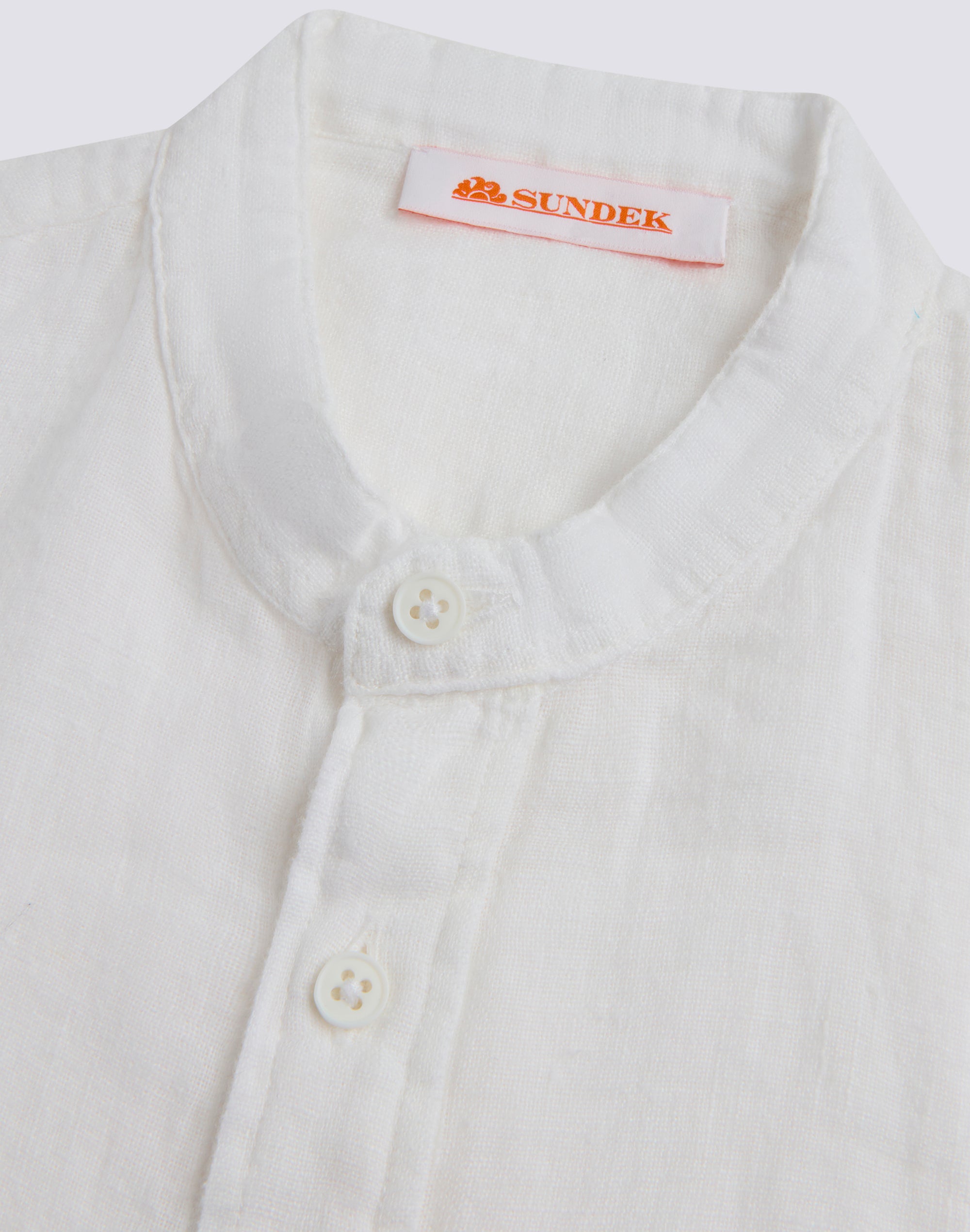 sundek-b821shli5tc-camicia-bambino-manica-lunga-in-lino-colletto-coreana image 3
