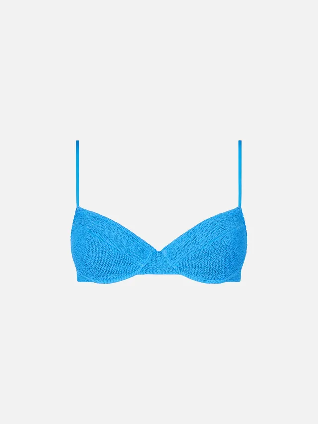mc2-saint-barth-bea-top-bikini-bralette-con-ferretto-crinkle-bluette image 1