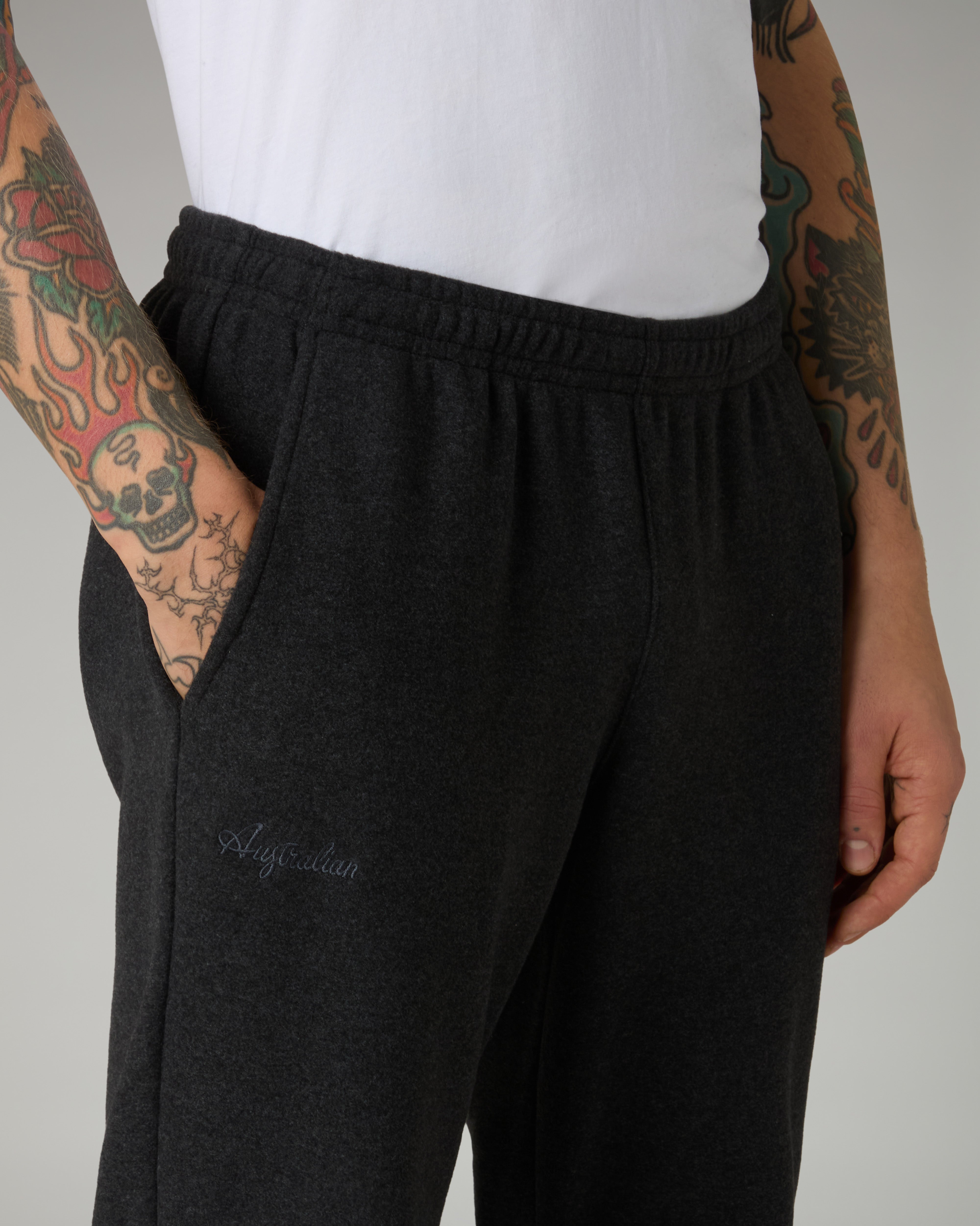australian-legacy-tracksuit-tuta-grigio-melange-in-softech image 7