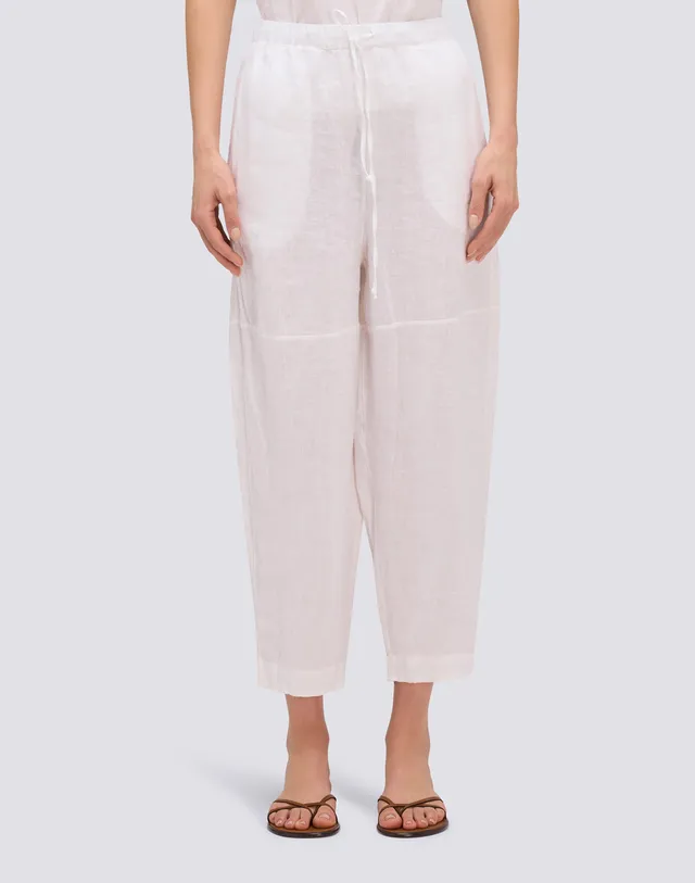 sundek-pantaloni-lunghi-donna-in-lino-tinto-capo-vita-elasticizzata image 1