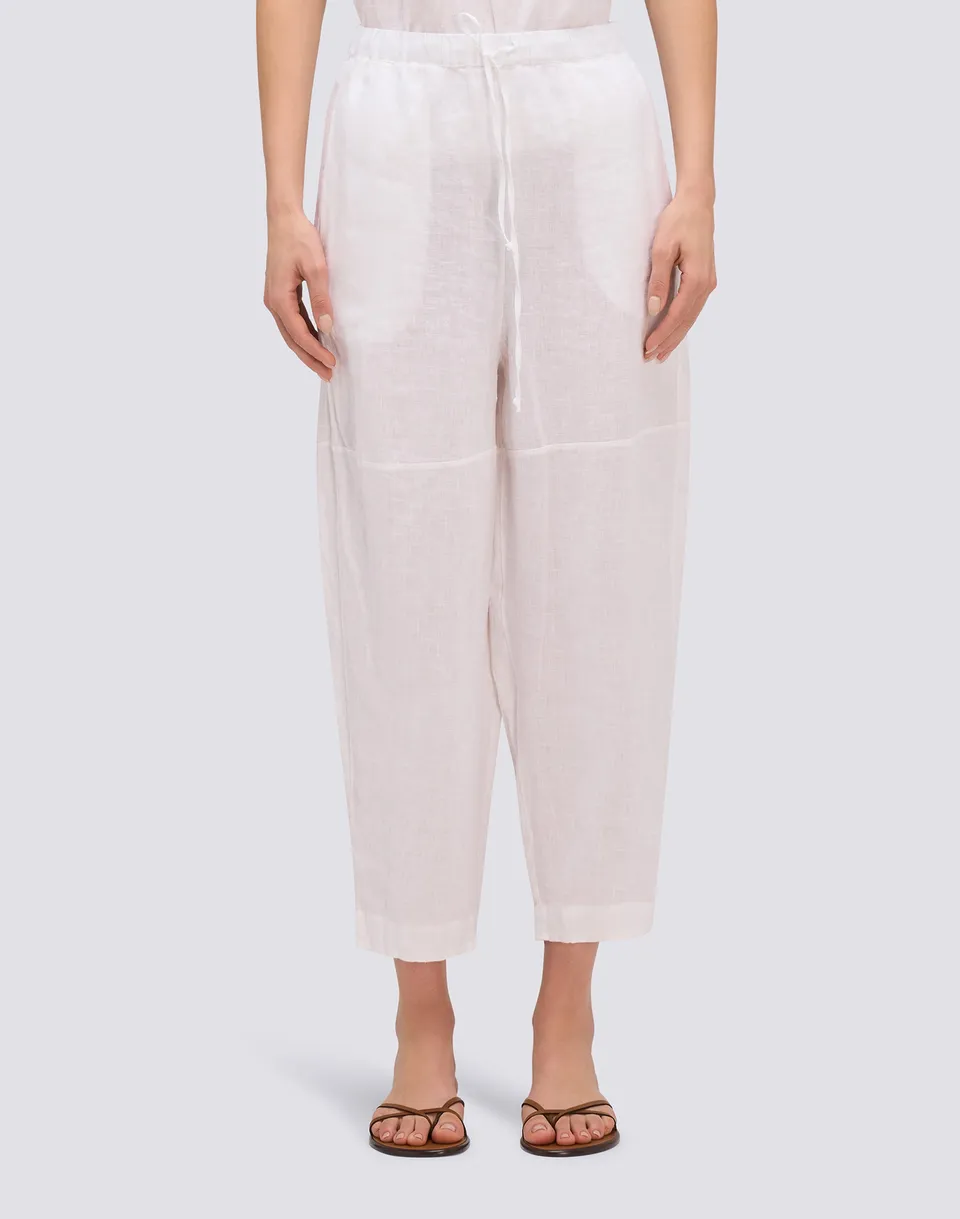 sundek-pantaloni-lunghi-donna-in-lino-tinto-capo-vita-elasticizzata image 1