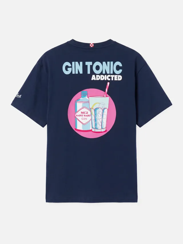 mc2-saint-barth-t-shirt-man-gin-tonic-addicted-blu-in-cotone image 1