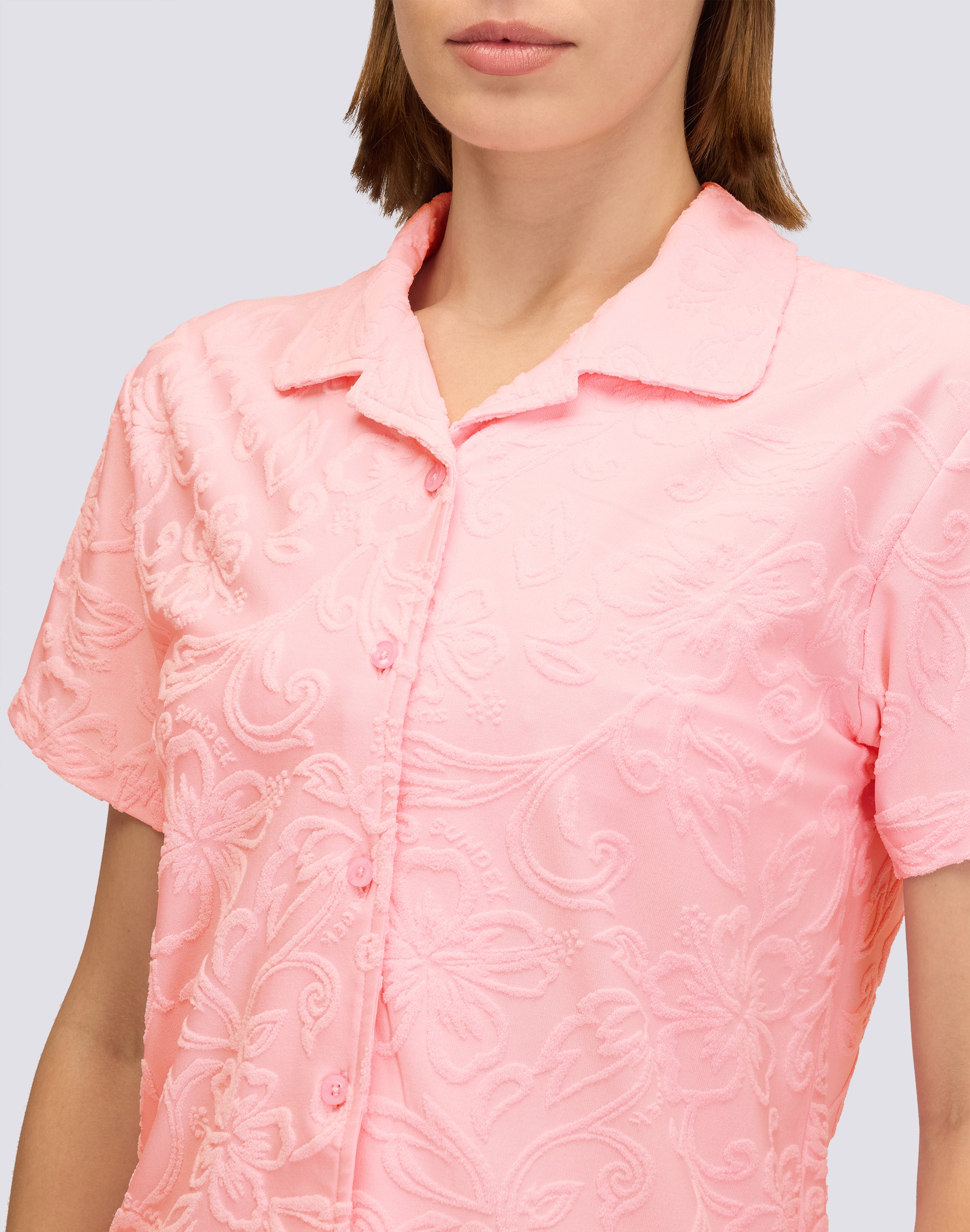 sundek-w615shte723-camicia-bowling-donna-in-spugna-jacquard-motivo-sk23 image 3
