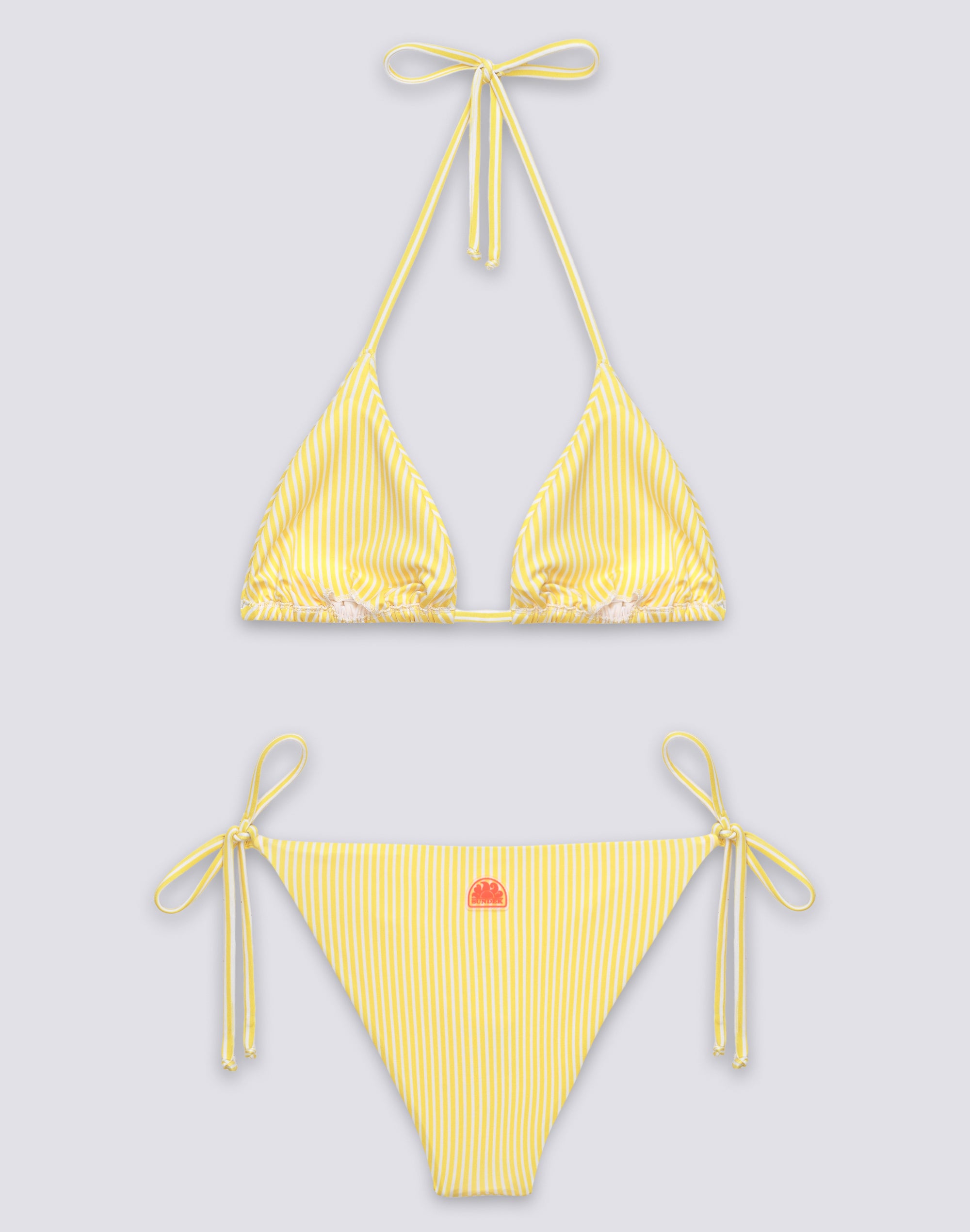 sundek-jennifer-bikini-donna-triangolo-e-slip-laccetti-stampa-juicy-stripes-frut image 2
