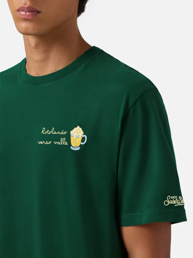 mc2-saint-barth-t-shirt-arnott-warm-touch-uomo-in-cotone-organico-verde-con-rica image 1