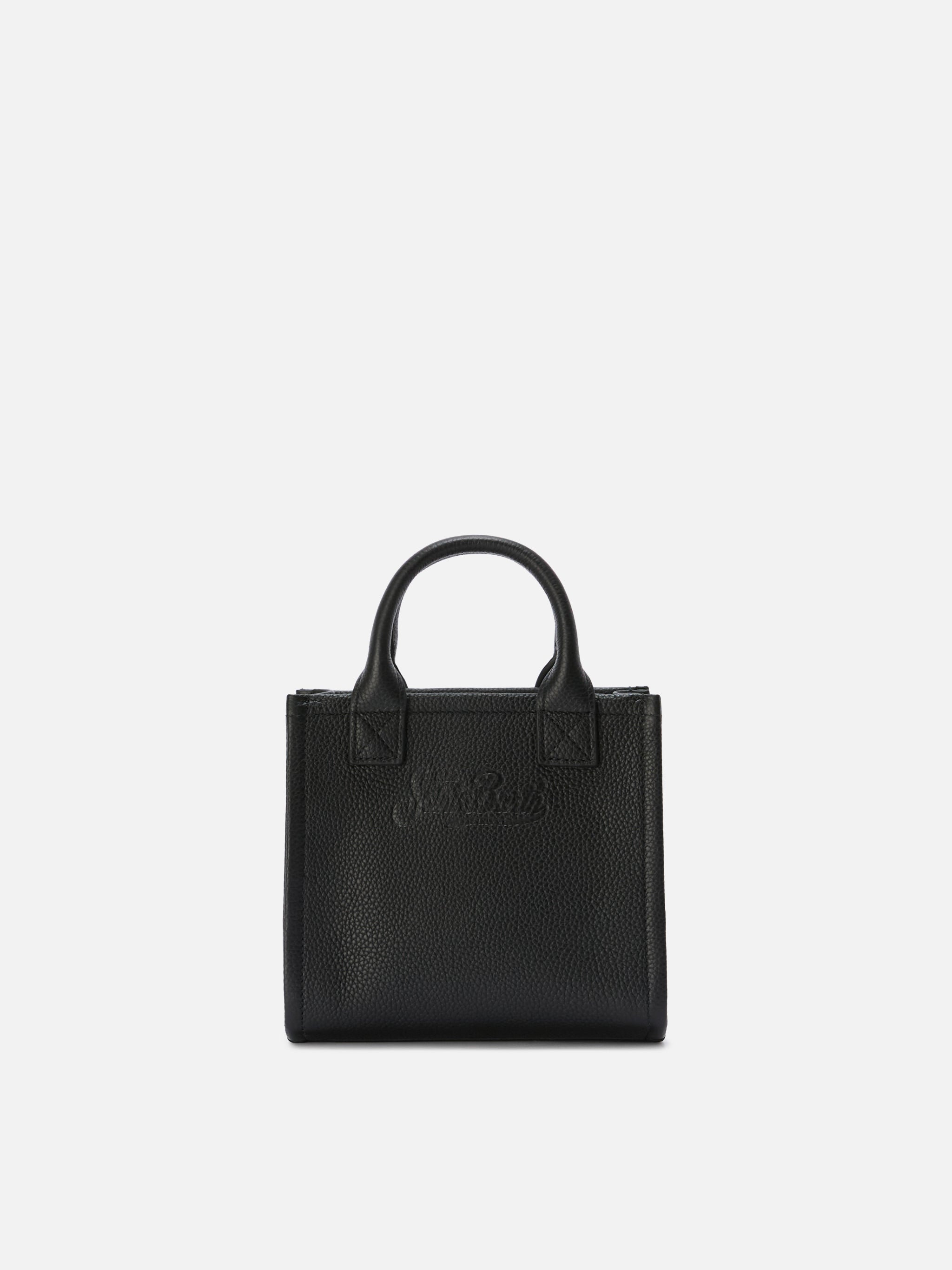 mc2-saint-barth-borsa-vanity-mini-in-pelle-martellata-nera-con-tracolla-removibi image 3