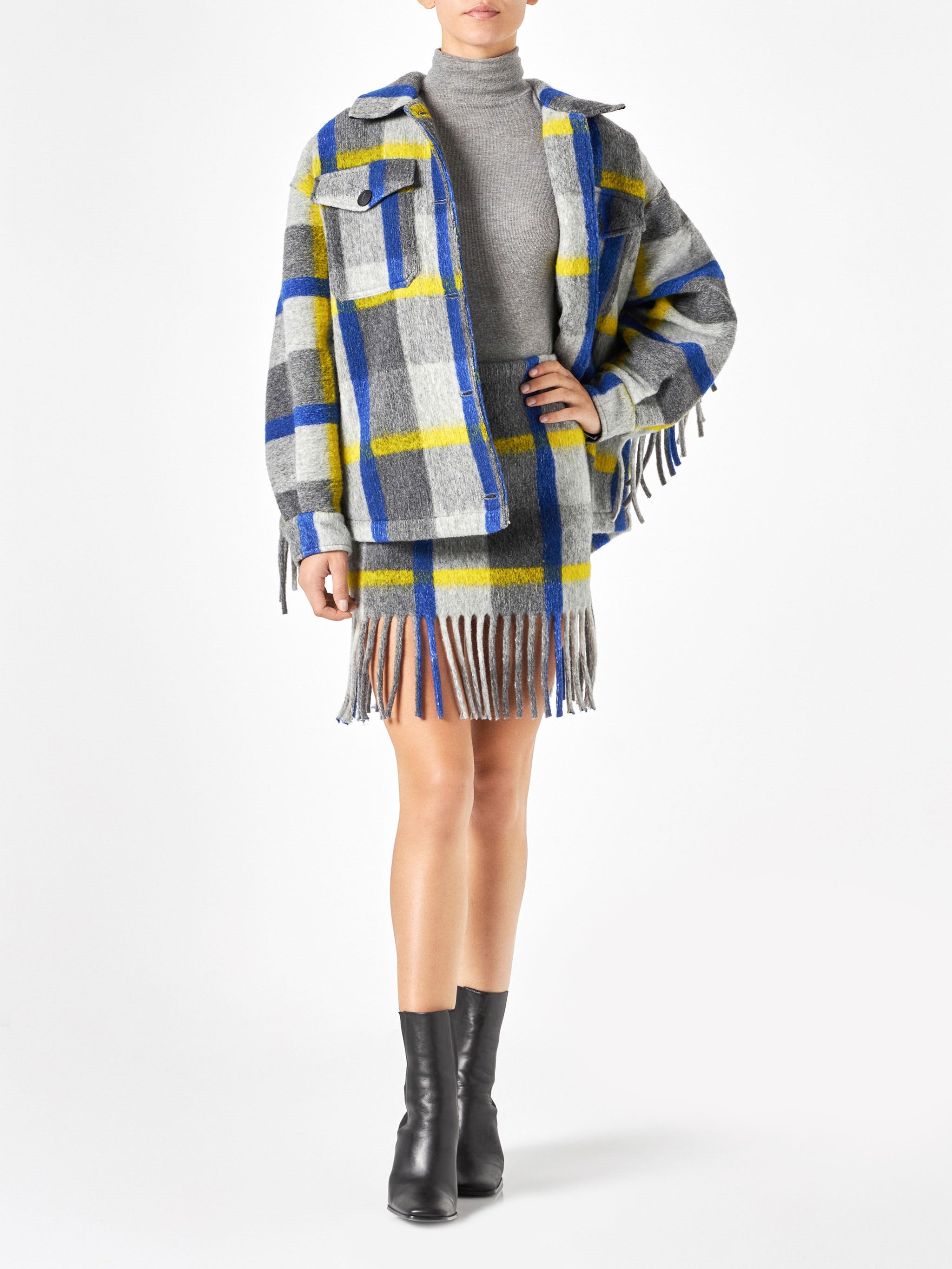 mc2-saint-barth-katrine-gonna-donna-tartan-frange-blu-giallo-fluo image 5