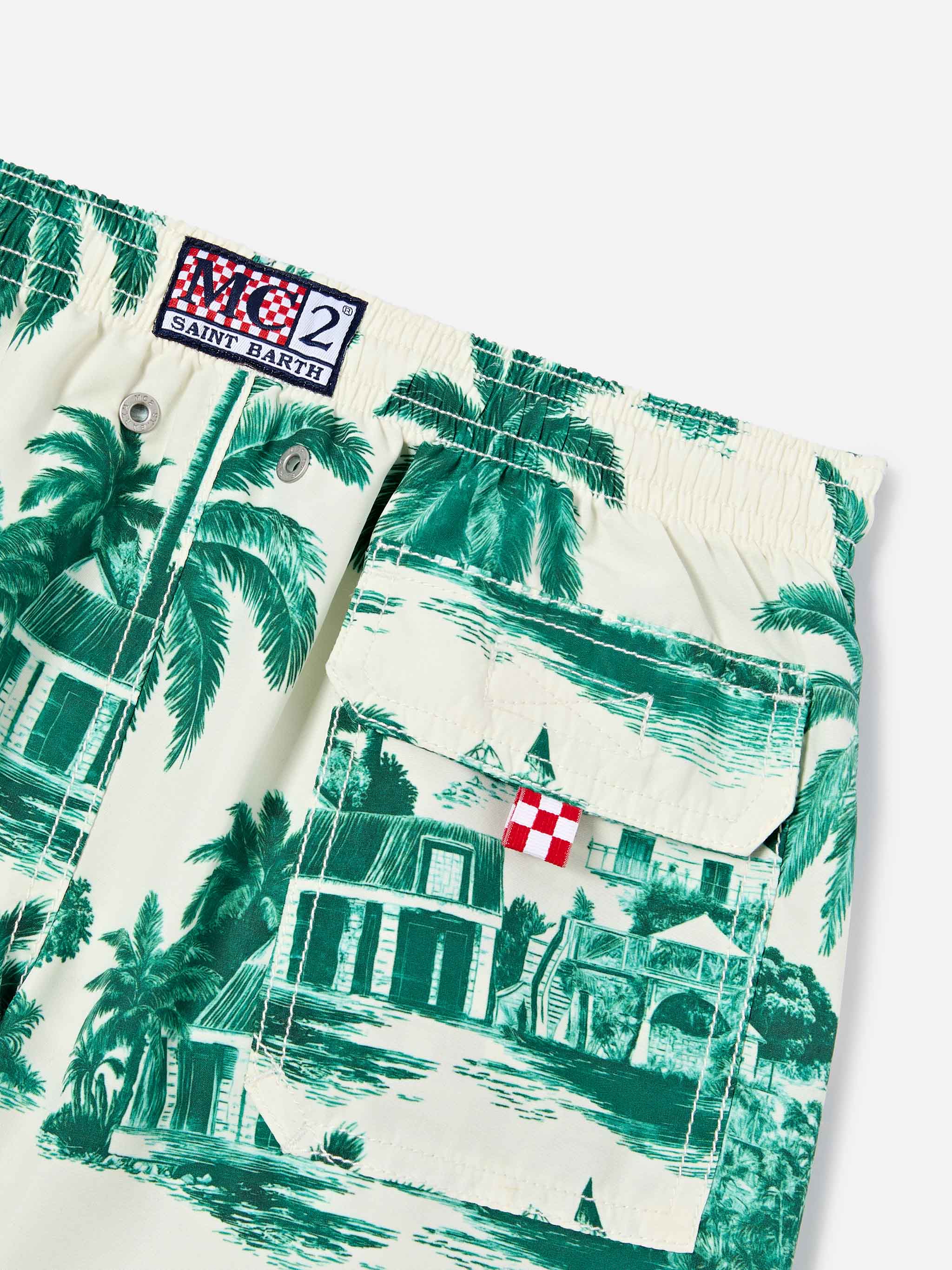 mc2-saint-barth-costume-jean-bambino-con-stampa-toile-de-jouy-verde-vita-elastic image 3