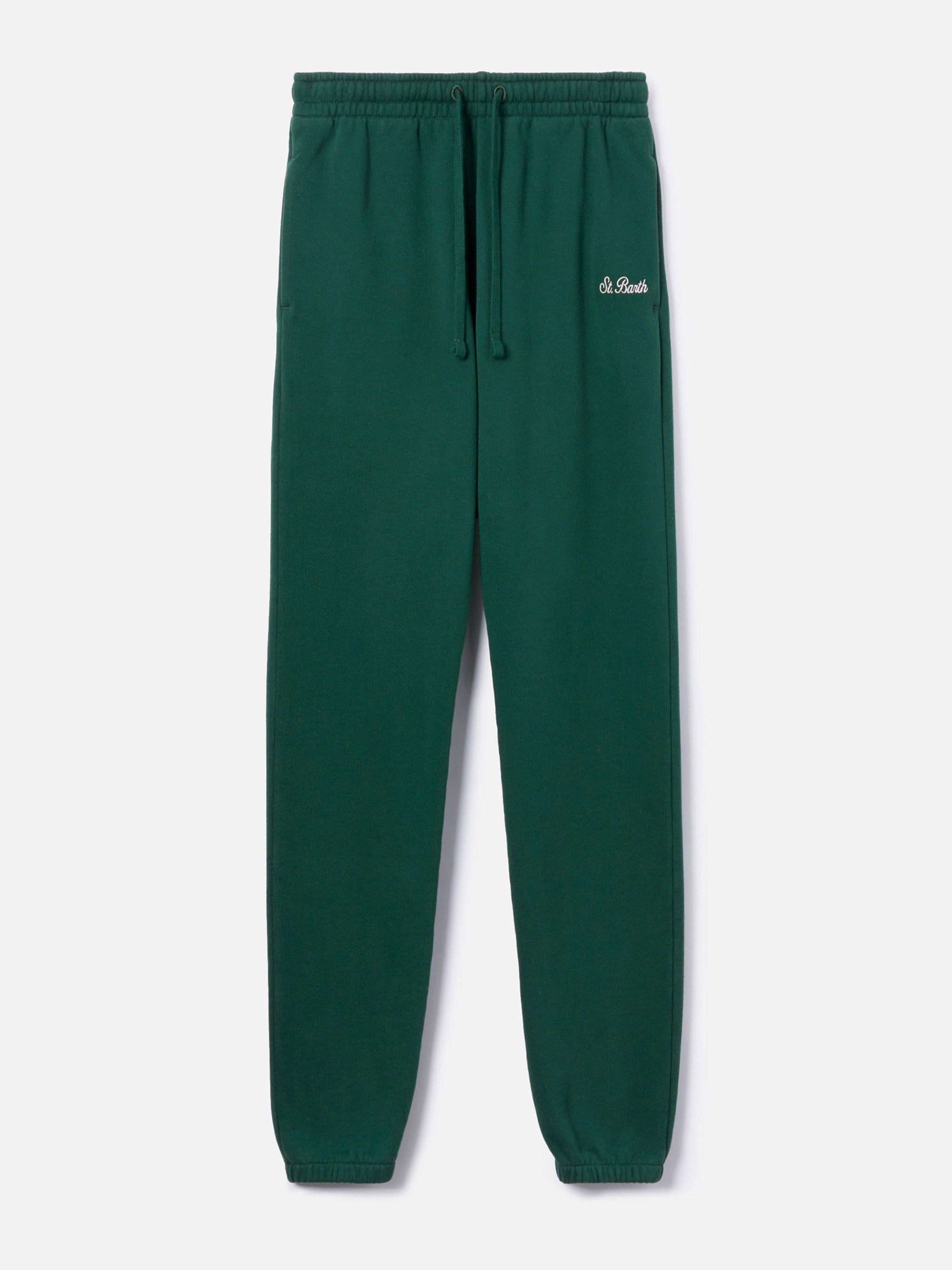mc2-saint-barth-odalys-pantaloni-donna-felpa-cotone-verde-british image 1